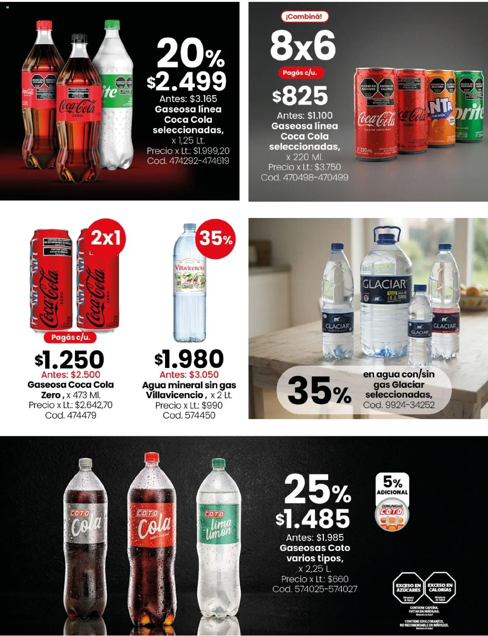 Coto - Almacén y bebidas │ válido desde el 13/07/2026 | Página: 7 | Productos: Gaseosa, Lima, Agua, Limón