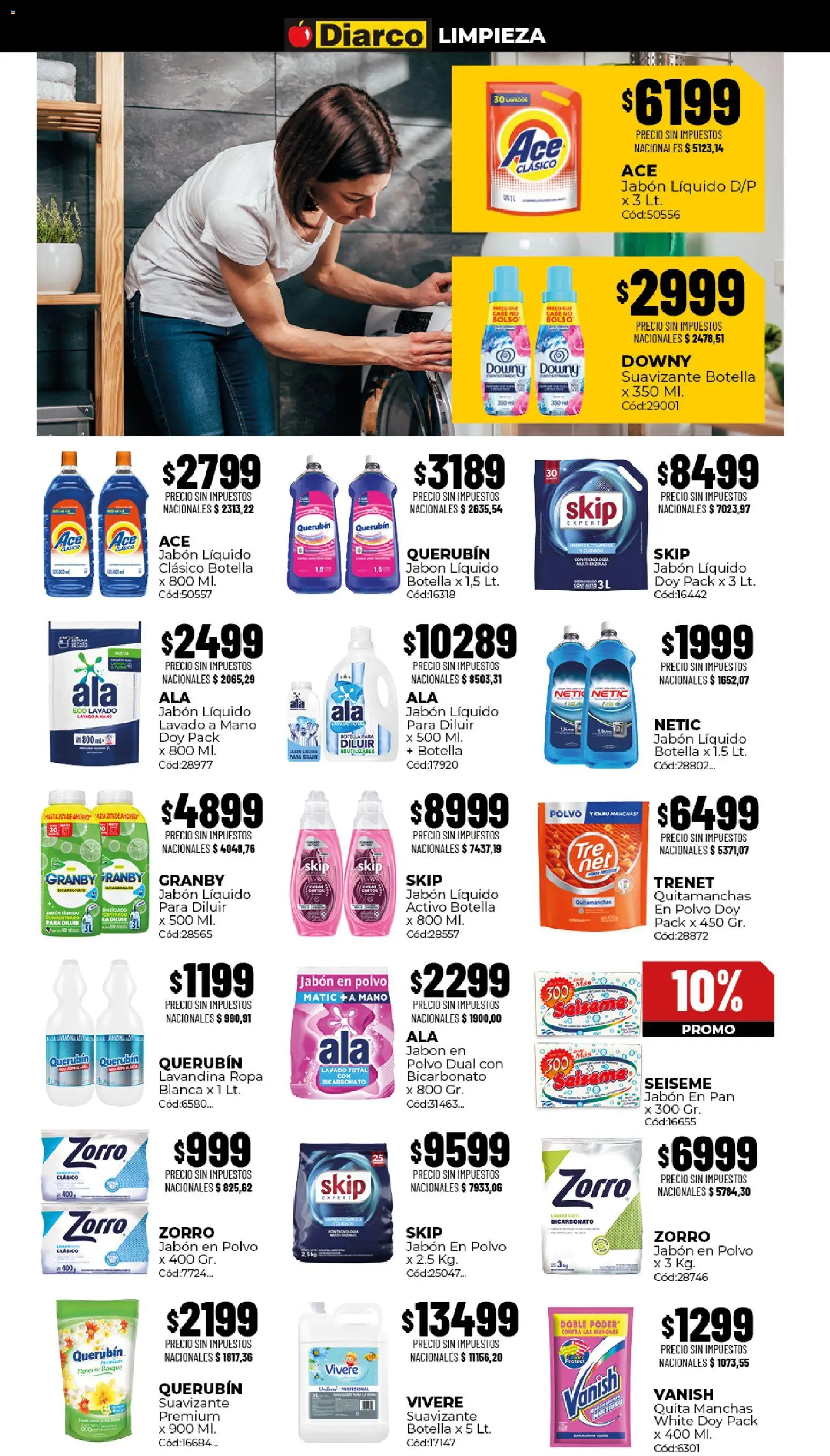 Diarco - Ofertas Gba │ válido desde el 03/08/2026 | Página: 16 | Productos: Jabón líquido, Jabón en polvo, Ropa, Pan