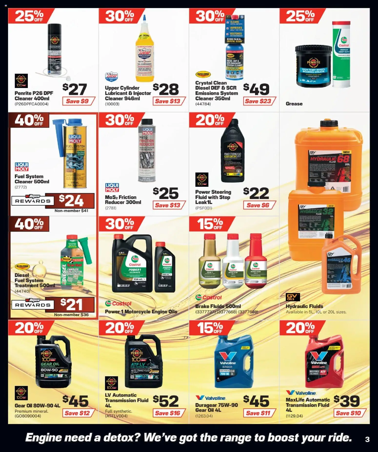 Repco catalogue - valid from 17.06.2026 | Page: 3 | Products: Cleaner, Oil, Lubricant, Treatment