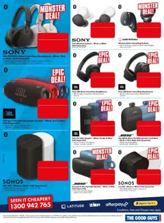 Preview of The Good Guys Don't Miss These Deals - valid from 16/09/2026 | Page: 3 | Products: Audio, Headphones, Speaker, Portable