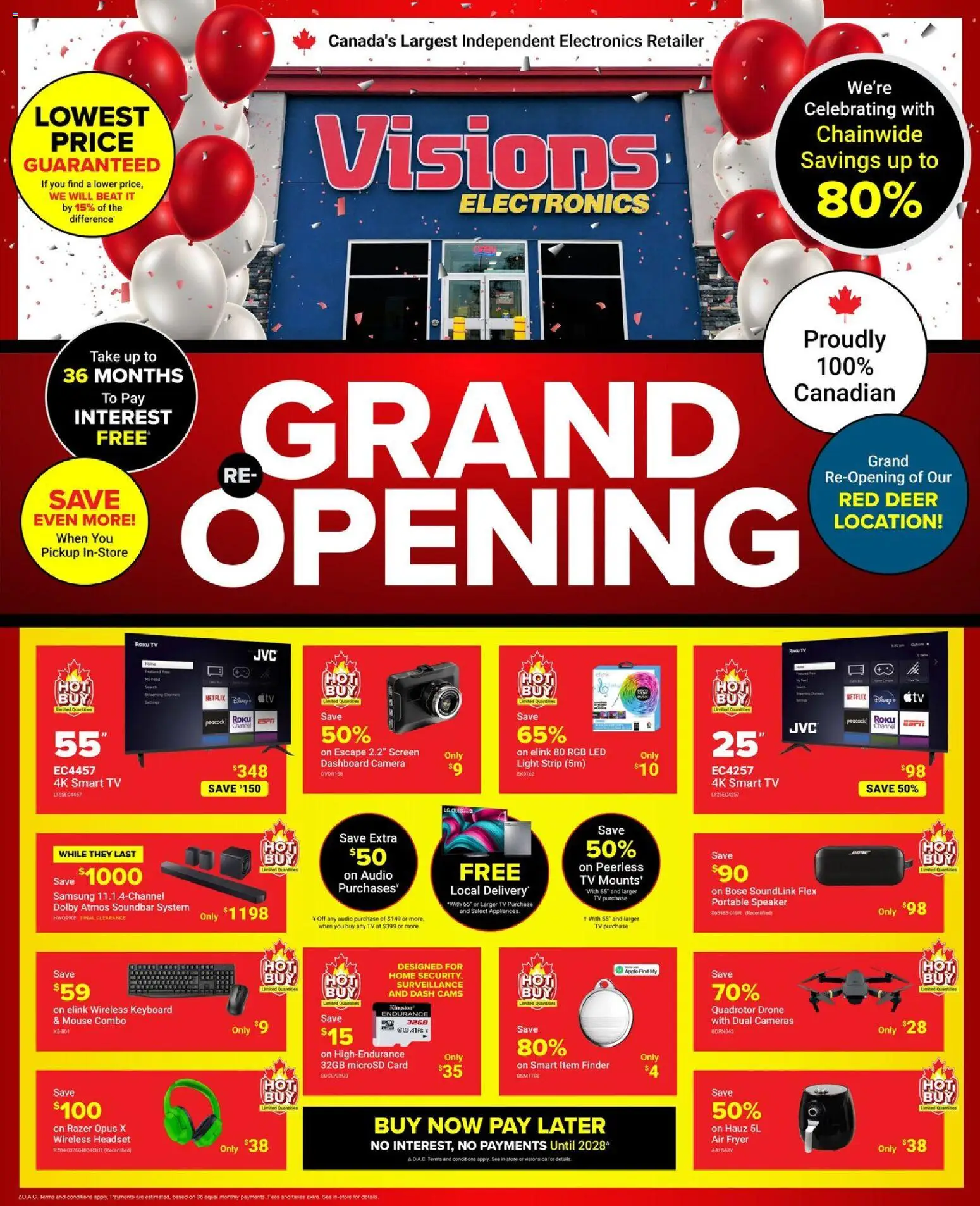 Visions flyer valid from Aug 28, 2026 | Page: 1 | Products: Mouse, Keyboard, Tv, Soundbar