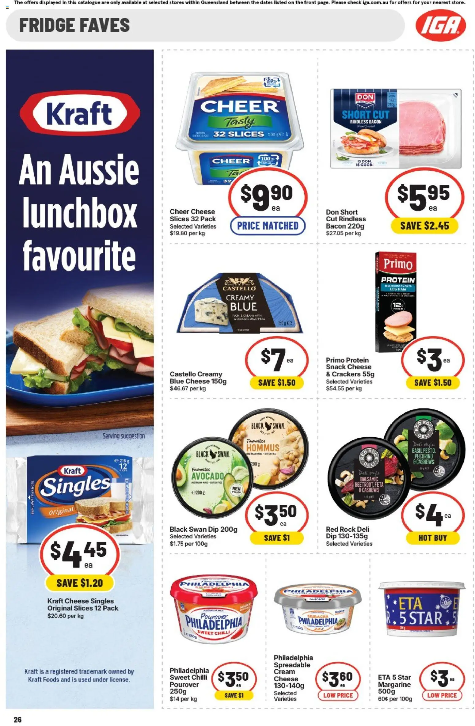 IGA catalogue - valid from 27.05.2026 | Page: 22 | Products: Crackers, Cheese, Avocado, Fridge