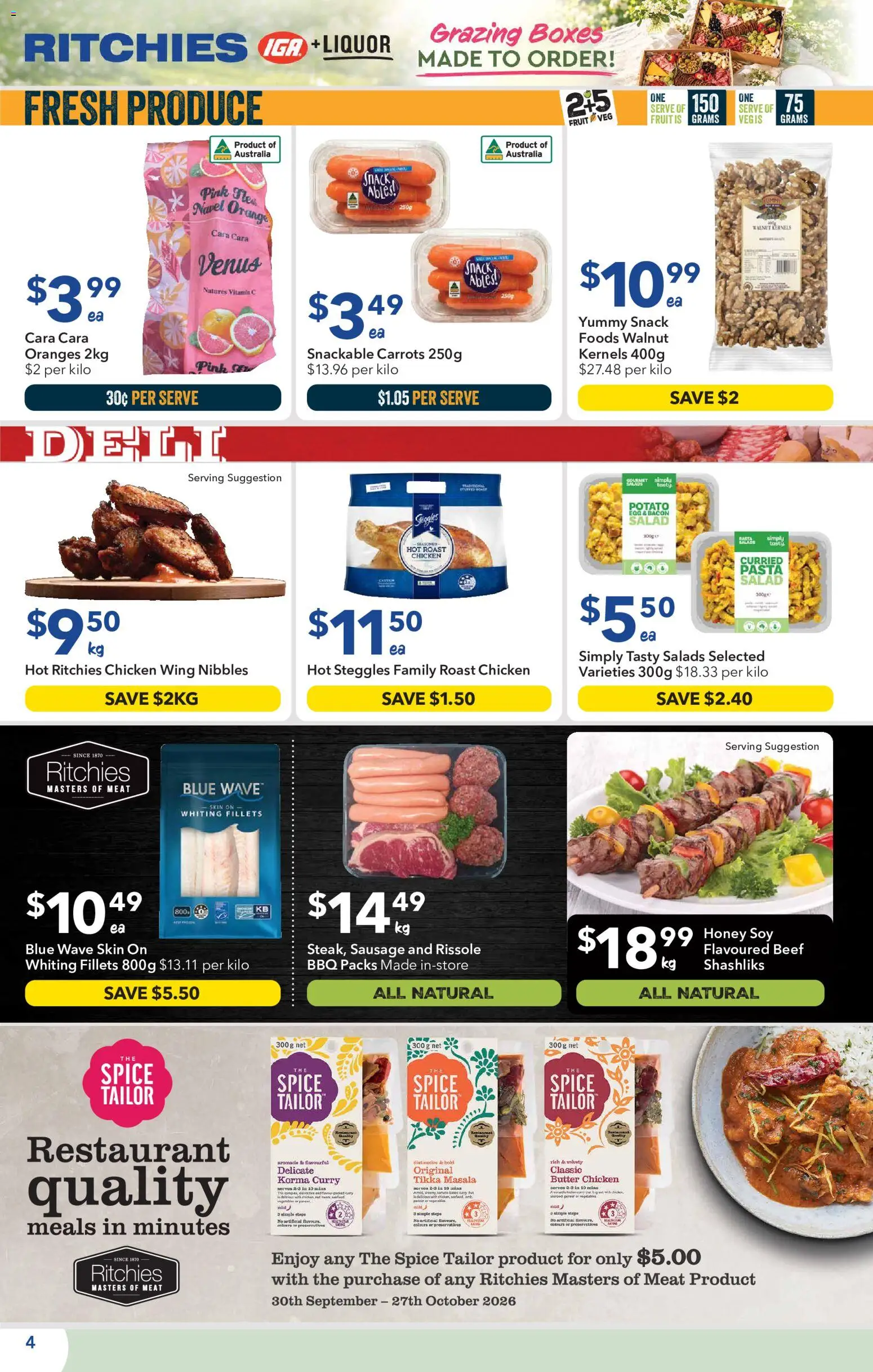 Ritchies catalogue - valid from 30/09/2026 | Page: 4 | Products: Butter, Oranges, Meat, Roast