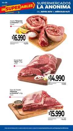 Vista previa La Anonima - Frescos válido desde el 29/10/2026