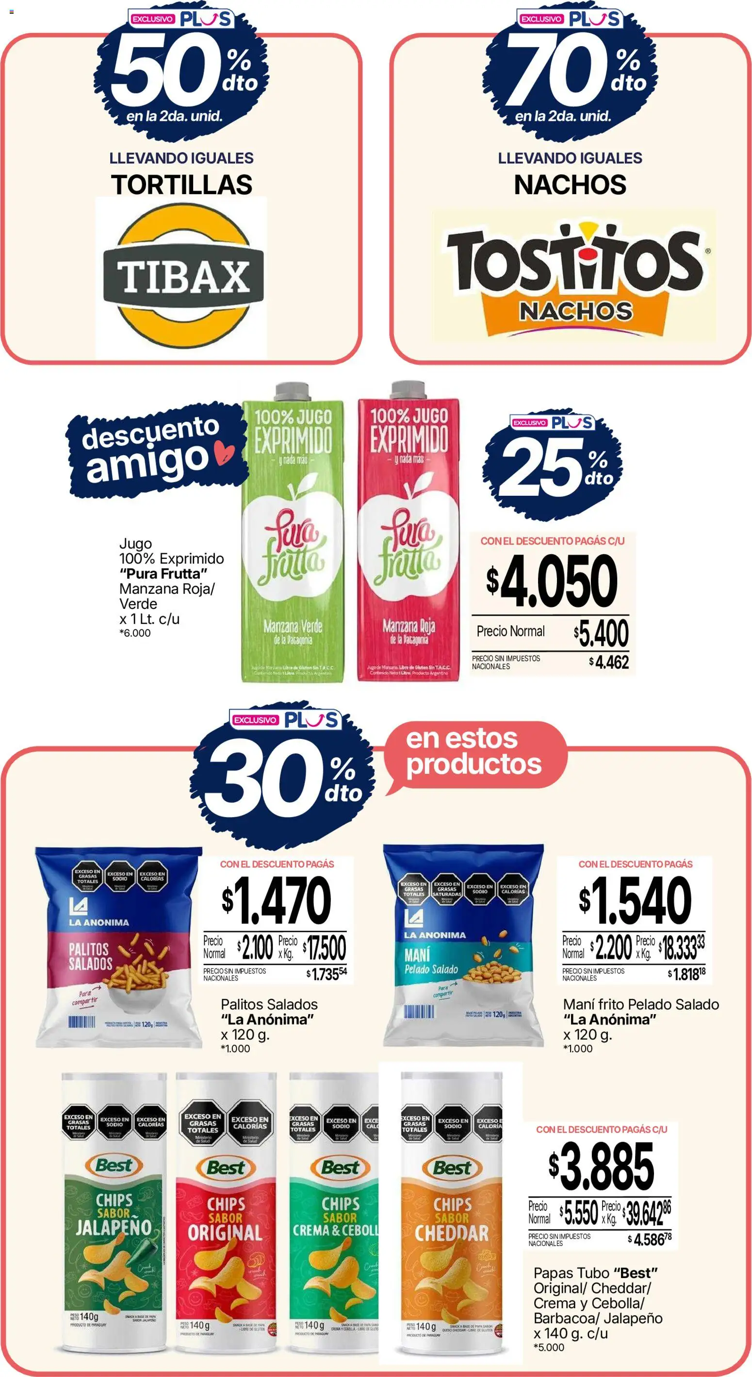 La Anonima - Catálogo especiales - amistad │ válido desde el 09/07/2026 | Página: 14 | Productos: Peso, Papa, Manzana, Jugo