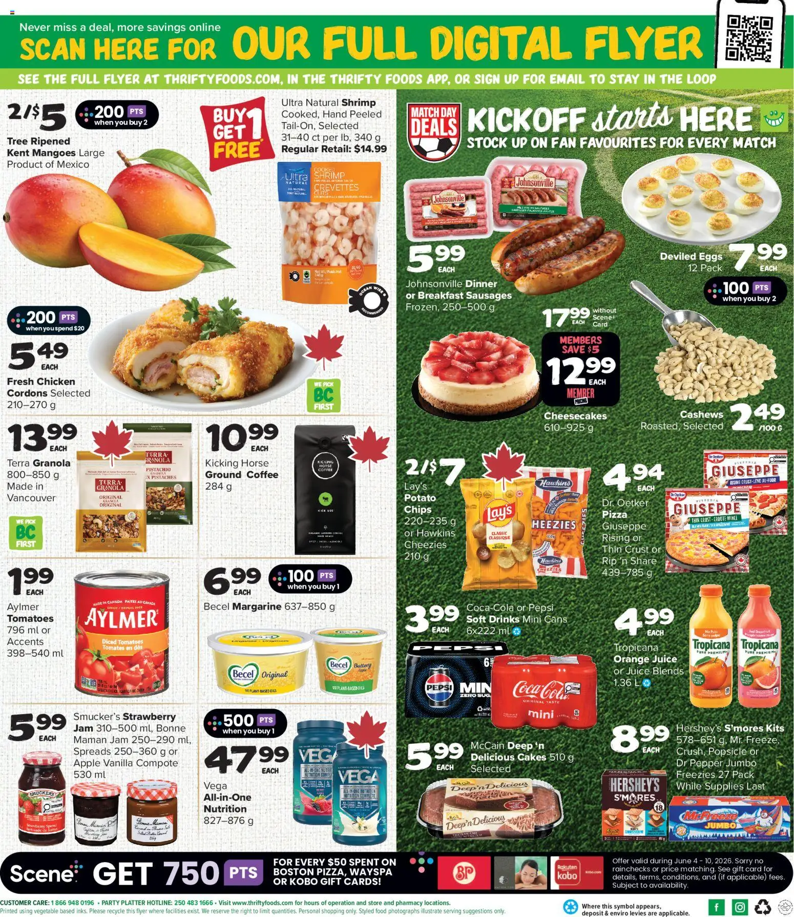 Thrifty Foods flyer valid from 04.06.2026 | Page: 2 | Products: Chips, Fan, Chicken, Tomatoes