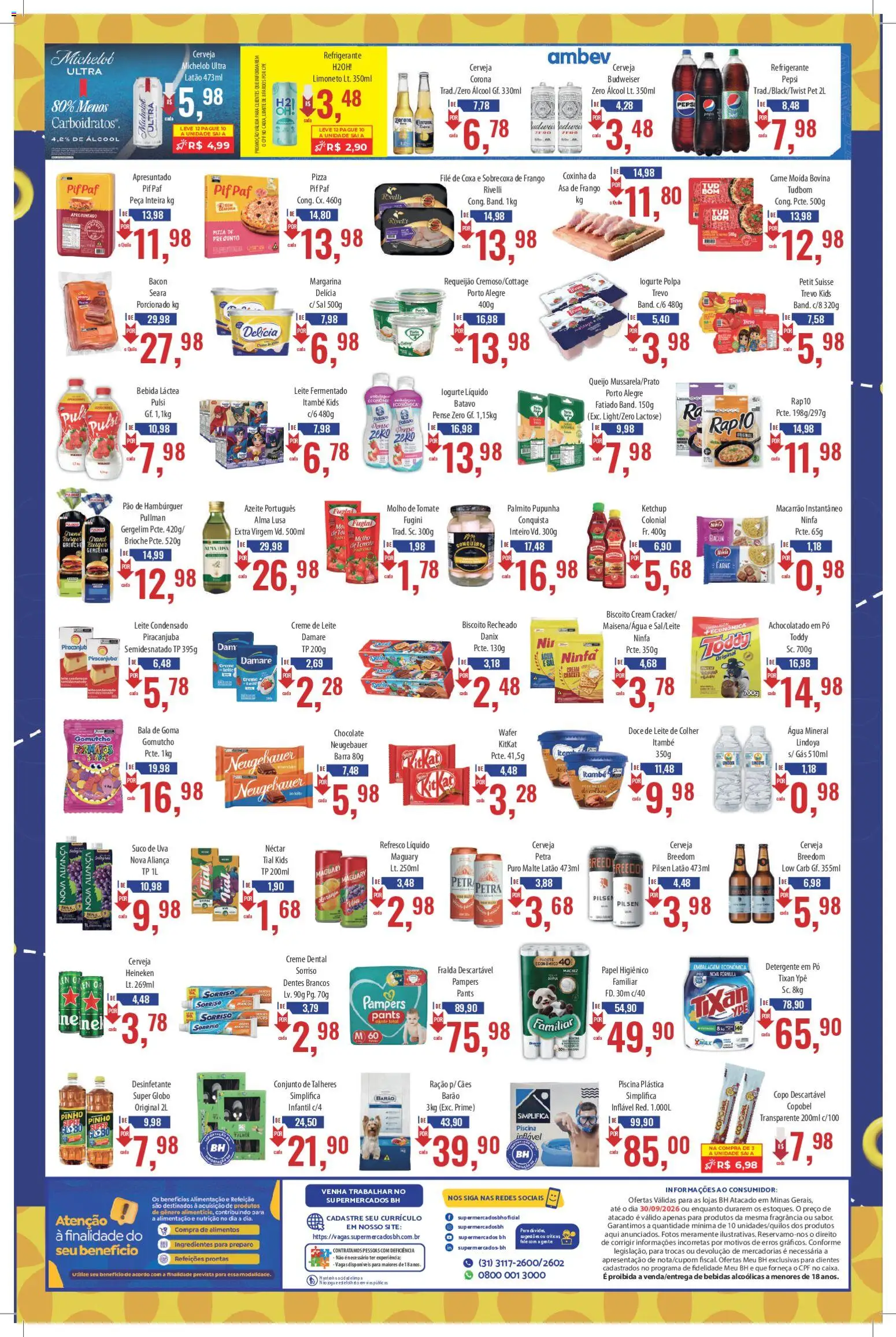 Supermercados BH Folheto - válido de 16/09/2026 | Página: 2 | Produtos: Biscoito, Refresco, Gergelim, Leite condensado