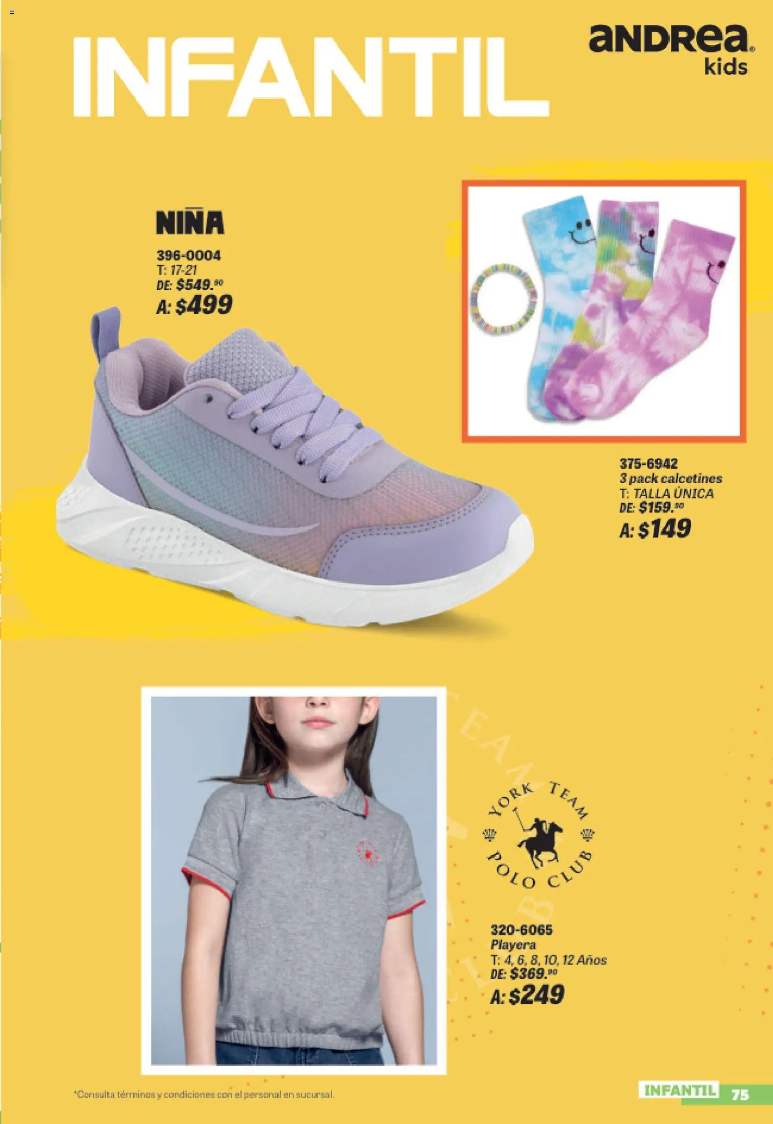 Nuevas ofertas de Andrea válidas en toda la República Mexicana desde el 19/07/2026. ¡Encuentra las mejores ofertas en Andrea catálogo Sports Week! | Página: 75 | Productos: Playera