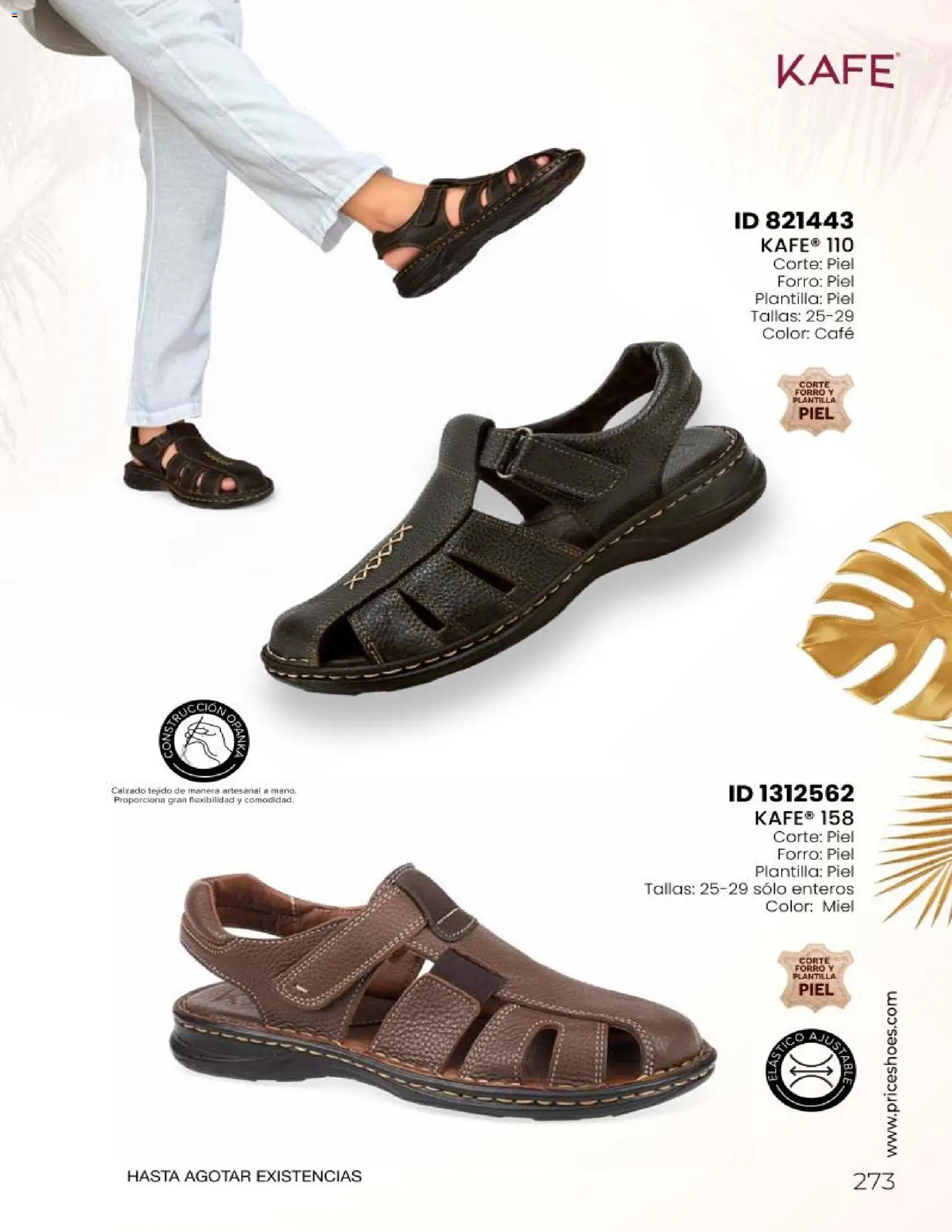 Nuevas ofertas de Price Shoes válidas en toda la República Mexicana desde el 23/06/2026. ¡Encuentra las mejores ofertas en Price Shoes catálogo Sandalias 2026! | Página: 273 | Productos: Café, Miel