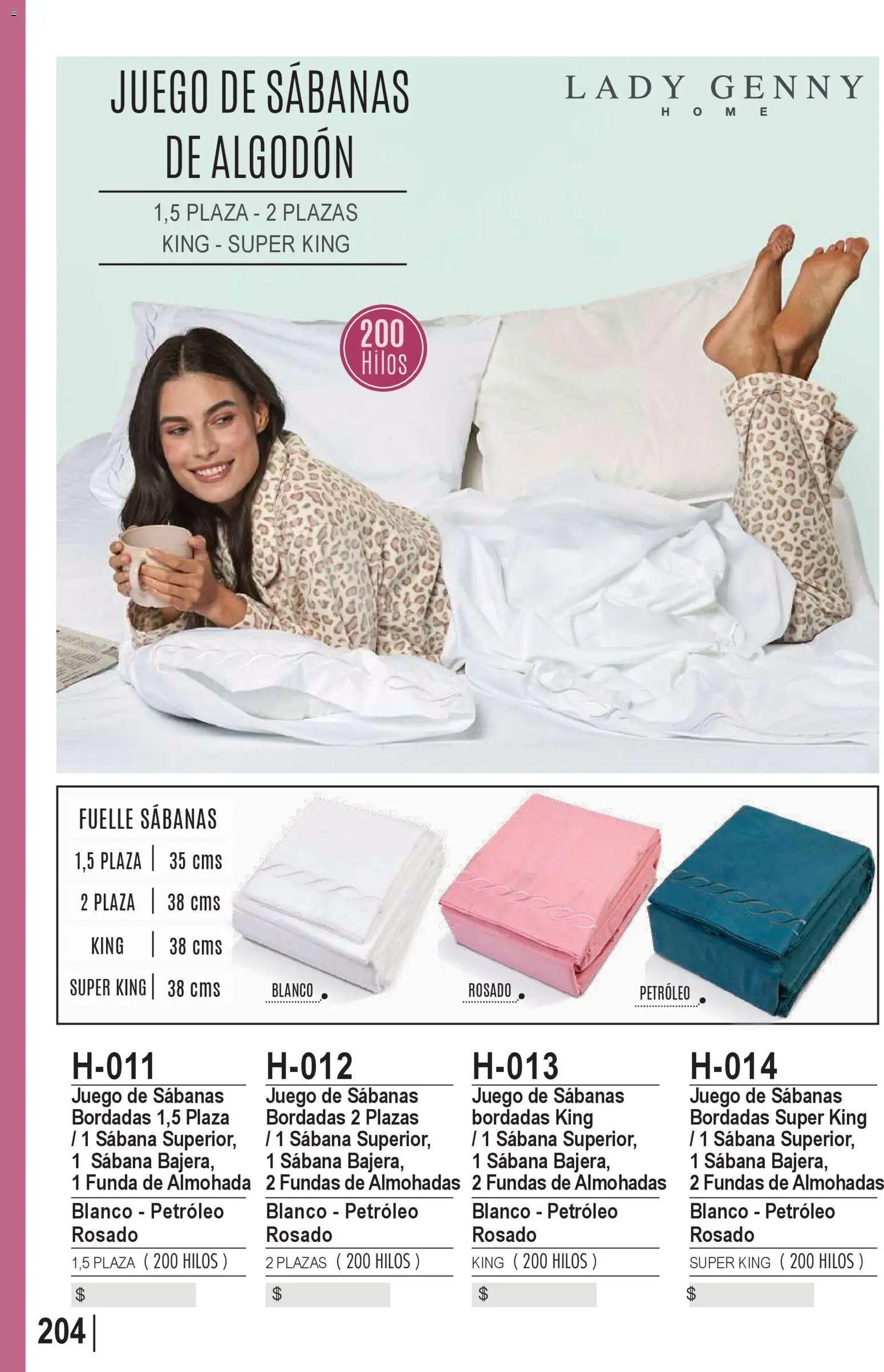 Ofertas Lady Genny │ válido desde el 09.02.2026 | Página: 206 | Productos: Almohada, Algodón, Sabanas, Petróleo
