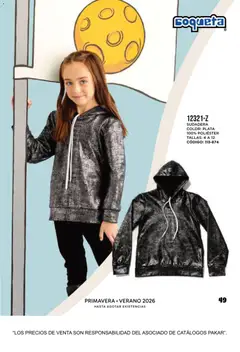 Vista previa de SC Pakar catálogo Coqueta, nuevo folleto de la tienda, válido en México a partir del 14/09/2026 | Página: 49 | Productos: Sudadera