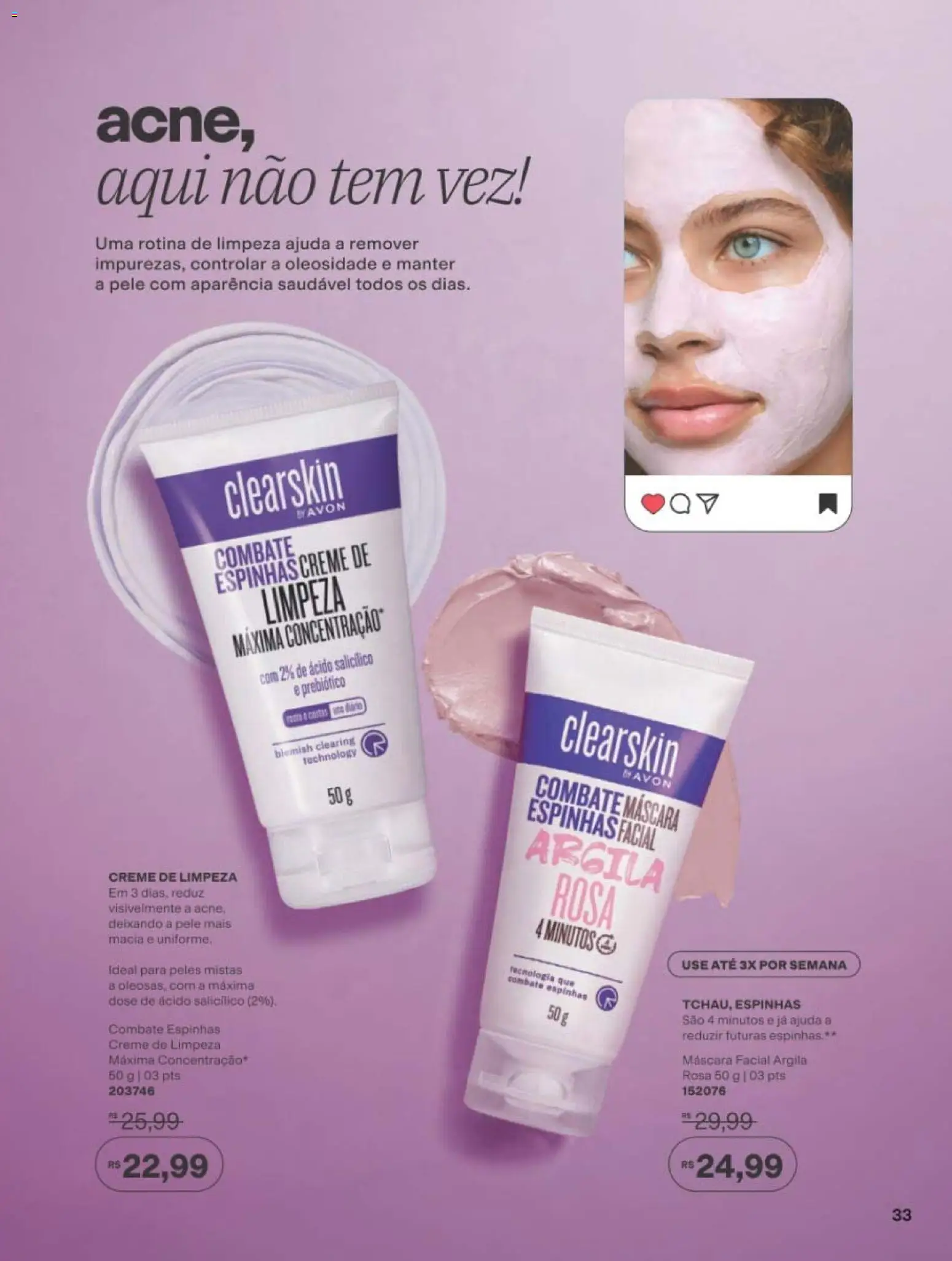 Avon Folheto - válido de 01/09/2026 | Página: 33 | Produtos: Argila, Máscara facial, Creme