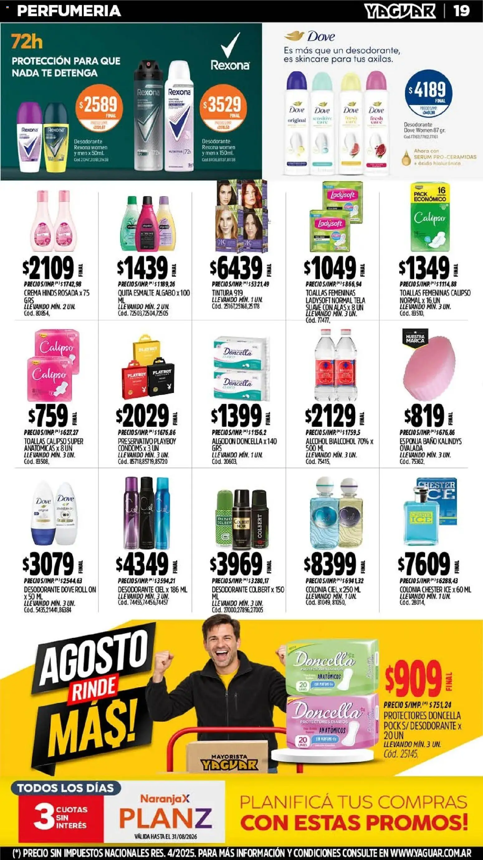 Yaguar - Oferta Semanal Córdoba │ válido desde el 24/08/2026 | Página: 19 | Productos: Toallas, Serum, Tintura, Té