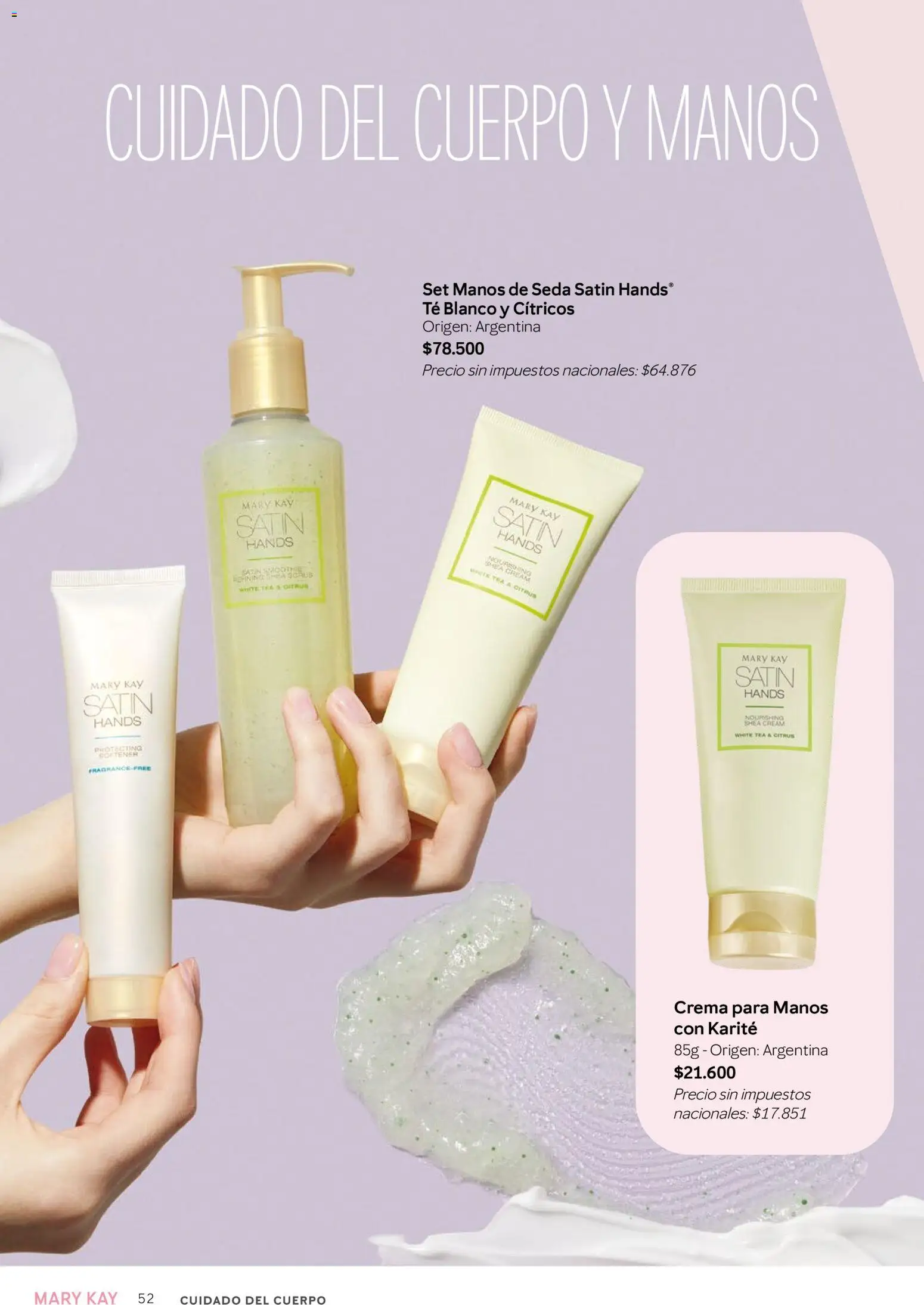 Mary Kay - Catálogo │ válido desde el 01/09/2026 | Página: 52 | Productos: Crema para manos, Cítricos, Té blanco, Té