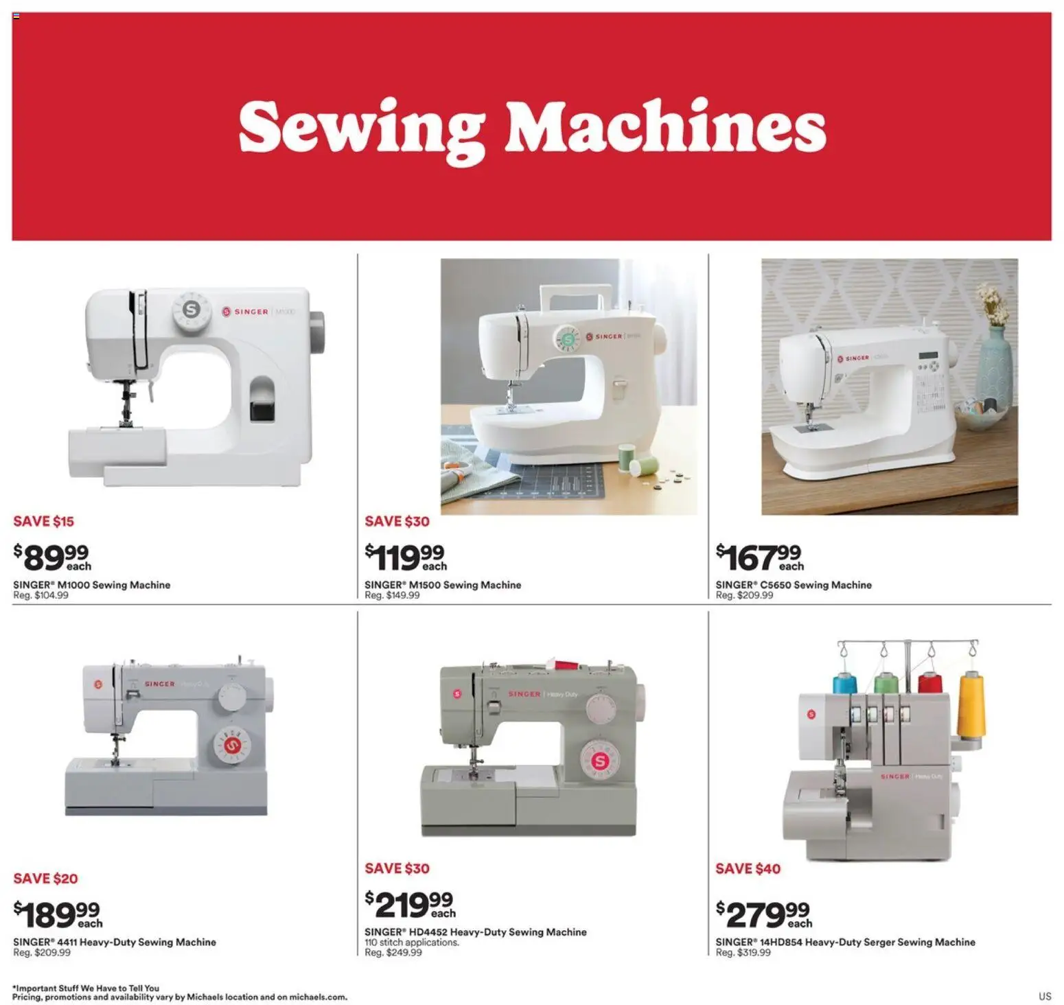Michaels Weekly Ad - valid from 24.05.2026 | Page: 3 | Products: Sewing machine