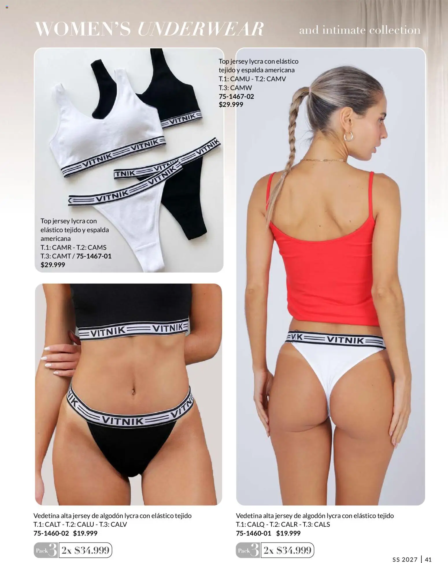 Vitnik - Underwear & Complements │ válido desde el 01/09/2026 | Página: 41 | Productos: Algodón, Top