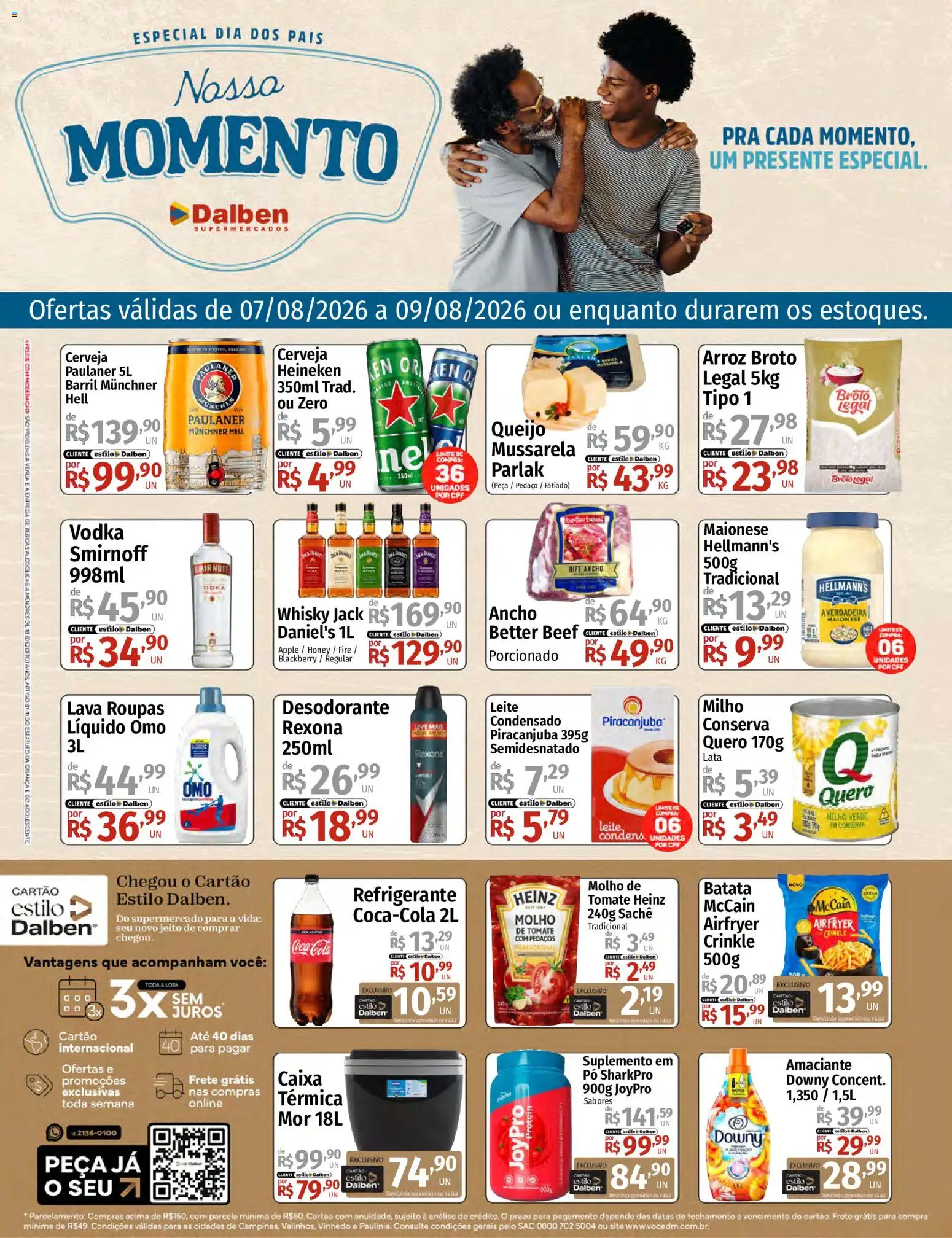 Supermercado Dalben Folheto - válido de 07/08/2026 | Página: 1 | Produtos: Desodorante, Rexona, Maionese, Amaciante