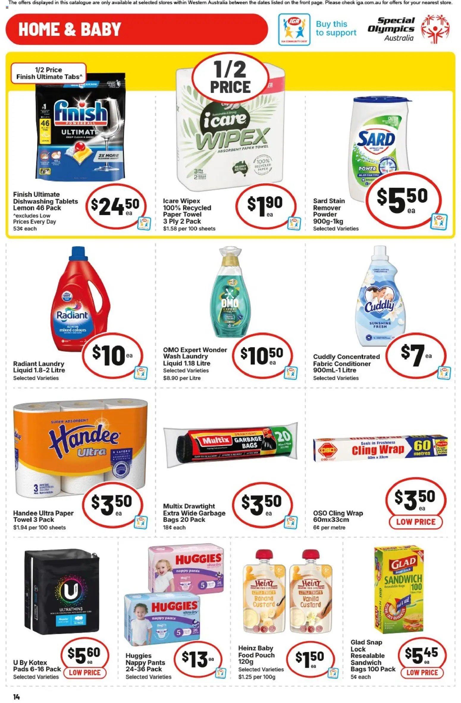 IGA catalogue - valid from 13.05.2026 | Page: 14 | Products: Yoghurt, Onions, Vegetables, Oven