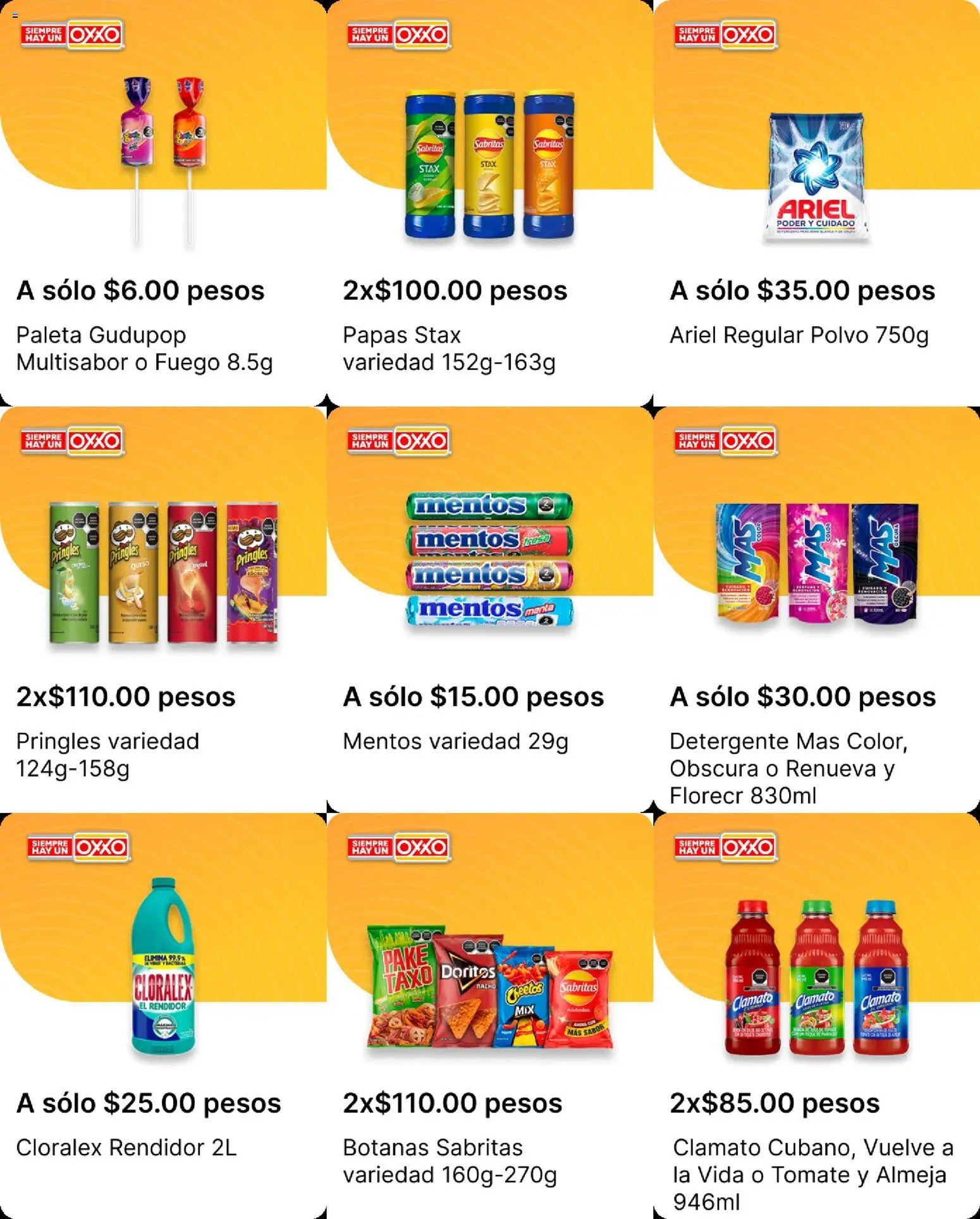 Nuevas ofertas de OXXO válidas en toda la República Mexicana desde el 03/09/2026. ¡Encuentra las mejores ofertas en OXXO folleto! | Página: 6 | Productos: Paleta, Tomate, Papas, Polvo