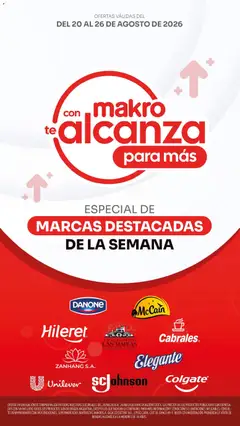 Vista previa Makro Ofertas ALCANZA válido desde el 20/08/2026
