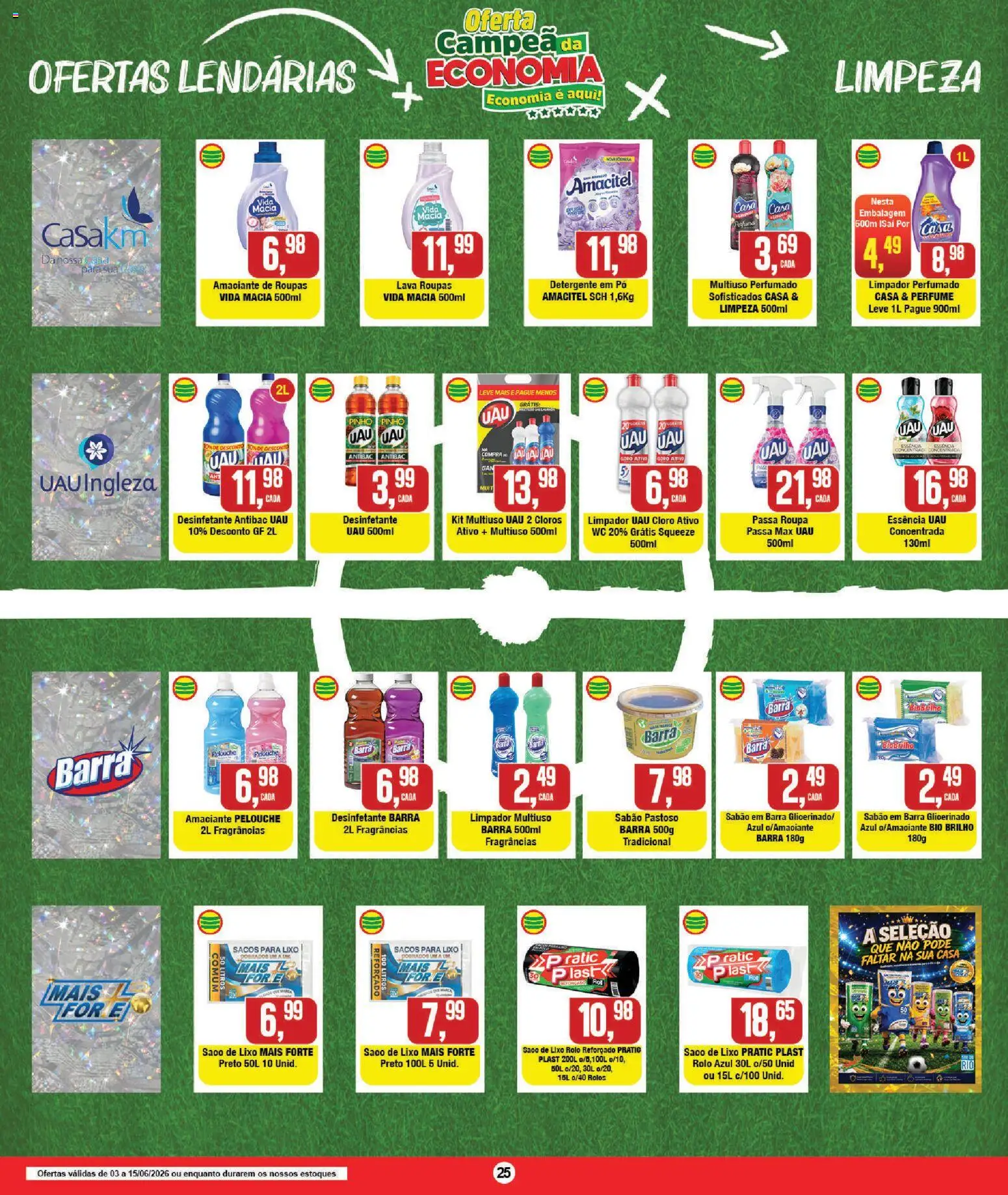 RedEconomia Folheto - válido de 03.06.2026 | Página: 25 | Produtos: Sabão em barra, Limpador multiuso, Sabão, Detergente