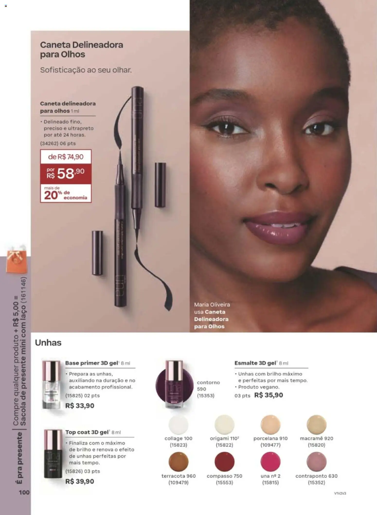 Natura Folheto - válido de 29/06/2026 | Página: 100 | Produtos: Caneta, Base, Primer, Top coat