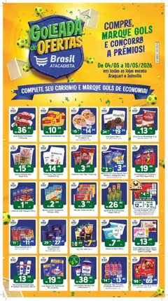 Brasil Atacadista - Ofertas da semana - Pré-Visualização do folheto da loja Brasil Atacadista, válido de 04.05.2026 | Página: 1 | Produtos: Desodorante, Café, Pizza, Papel higiênico