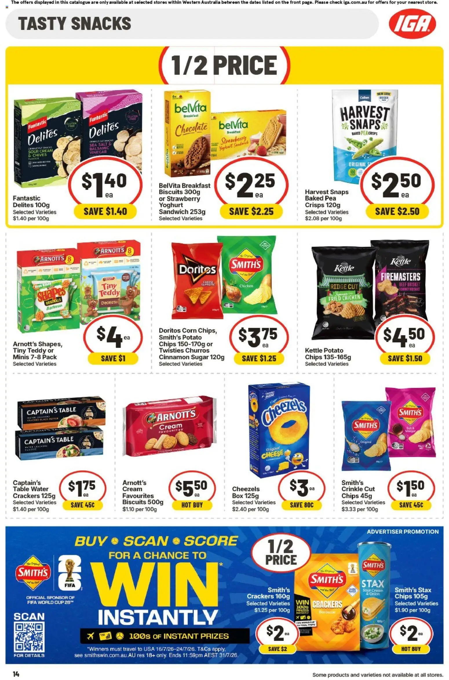 IGA catalogue - valid from 01/07/2026 | Page: 14 | Products: Chocolate, Chicken, Salt, Kettle