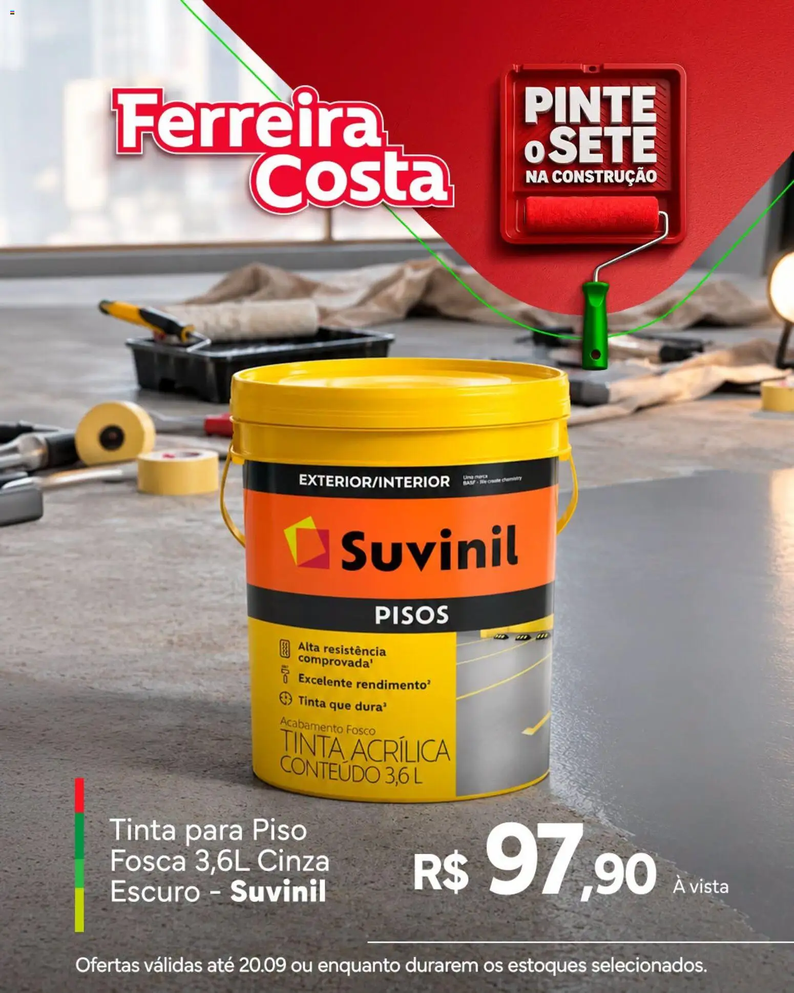 Ferreira Costa Folheto - válido de 09/09/2026 | Página: 3 | Produtos: Piso, Tinta