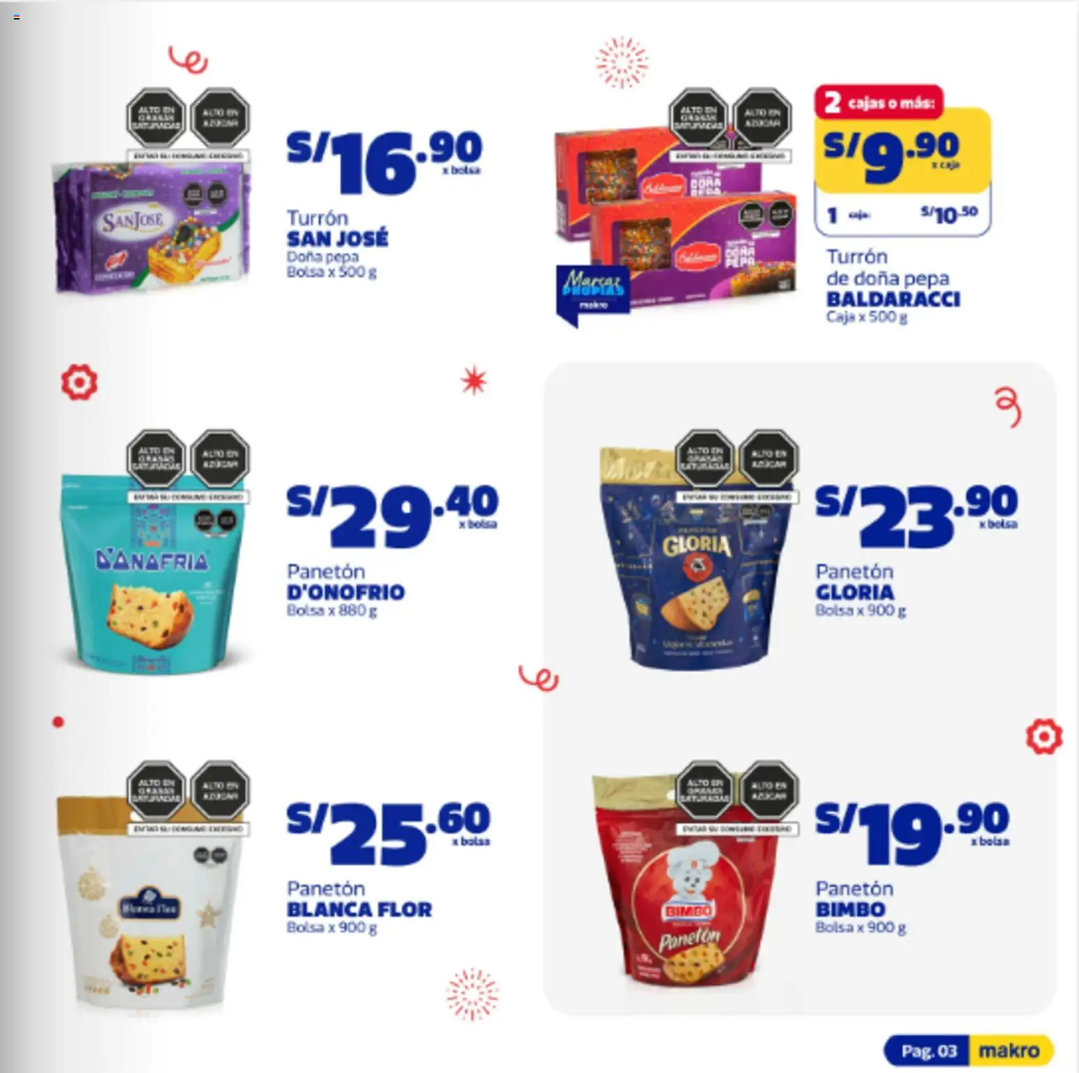 Catálogo Makro válido desde 14/07/2026 | Página: 3 | Productos: Caja, Bolsa