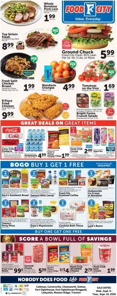 Preview of Food City weekly ads valid from 09/09/2026