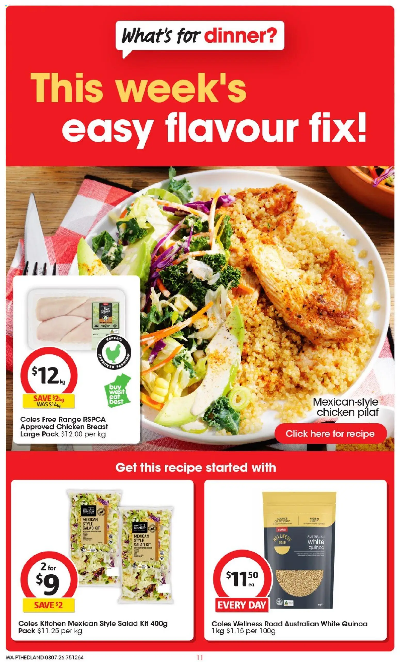 Coles catalogue - valid from 08/07/2026 | Page: 11 | Products: Chicken, Salad