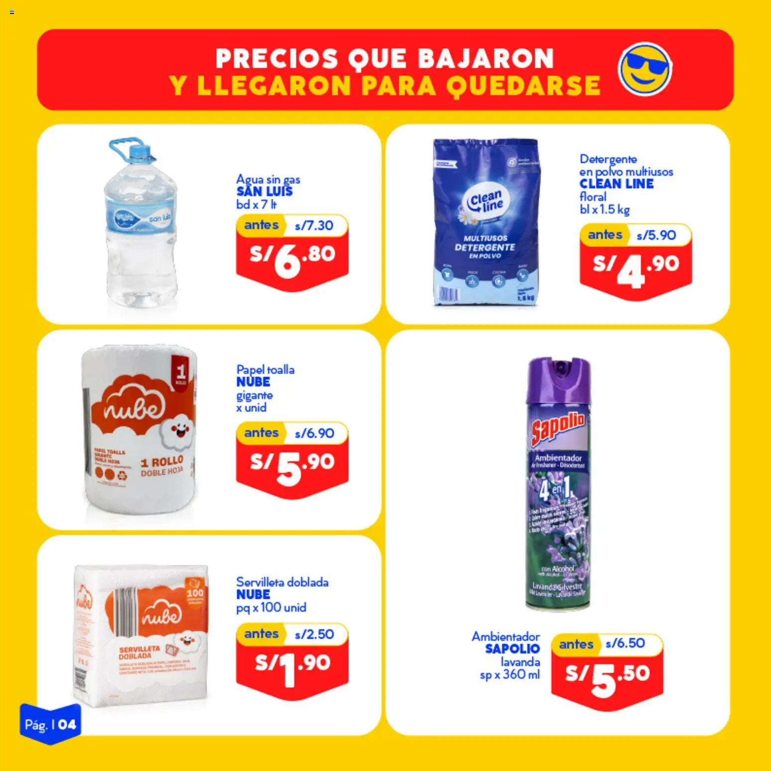 Catálogo Mass válido desde 15/07/2026 | Página: 4 | Productos: Detergente, Toalla, Polvo