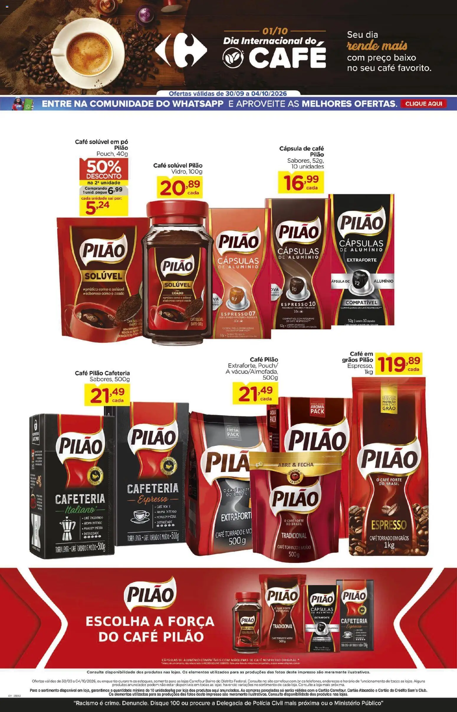 Carrefour Bairro Folheto - válido de 30/09/2026 | Página: 3 | Produtos: Pó, Café, Baixo, Café solúvel