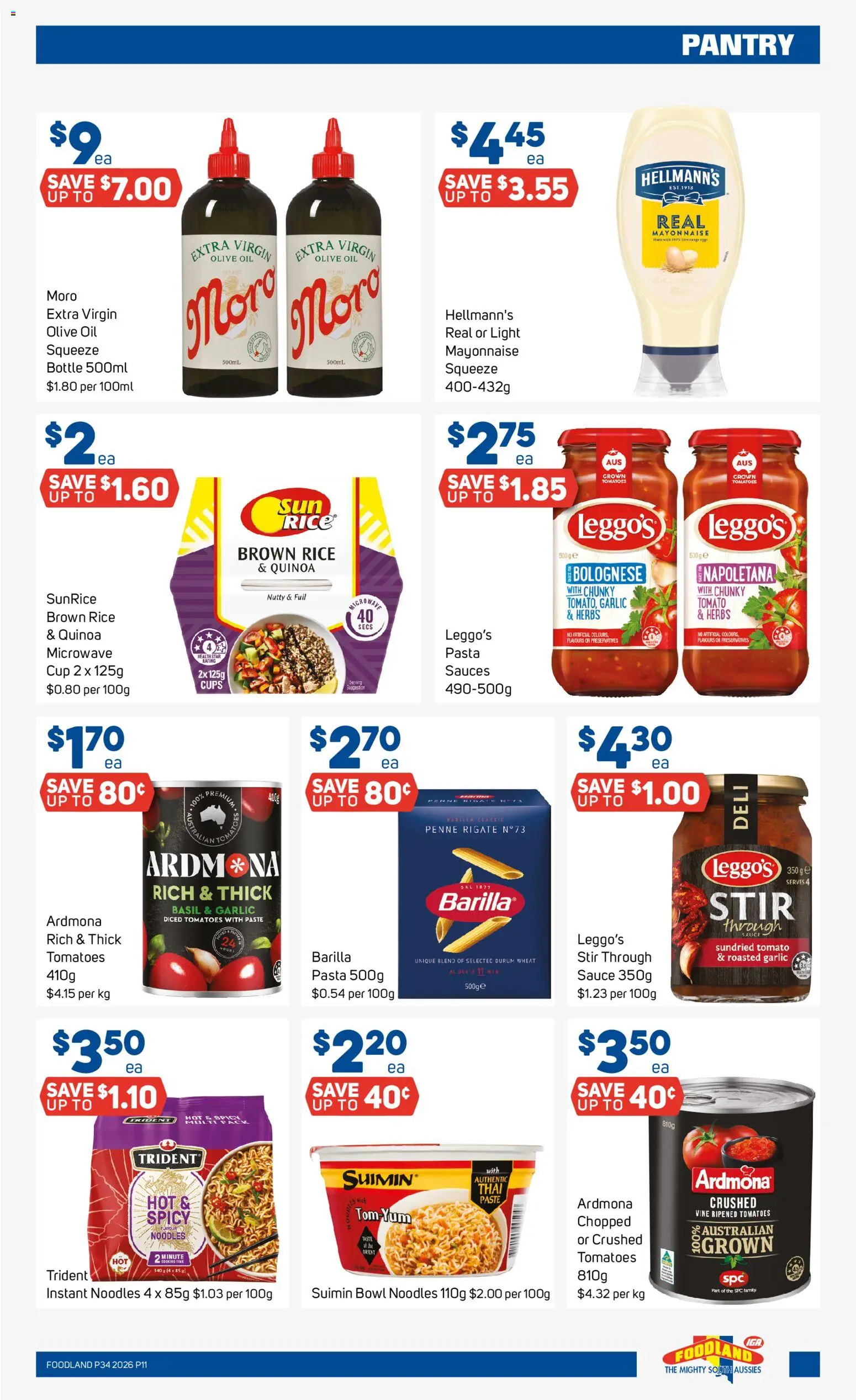 Foodland catalogue - valid from 19/08/2026 | Page: 11 | Products: Light, Oil, Noodles, Sauces