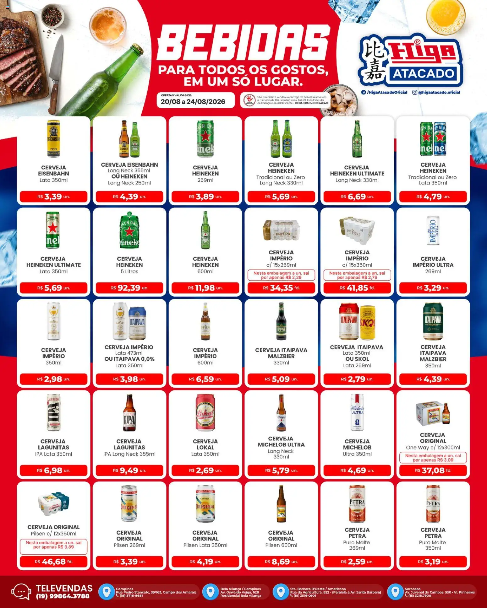 Higa Atacado Folheto - válido de 20/08/2026 | Página: 2 | Produtos: Aliança, Bebidas, Cerveja, Sal