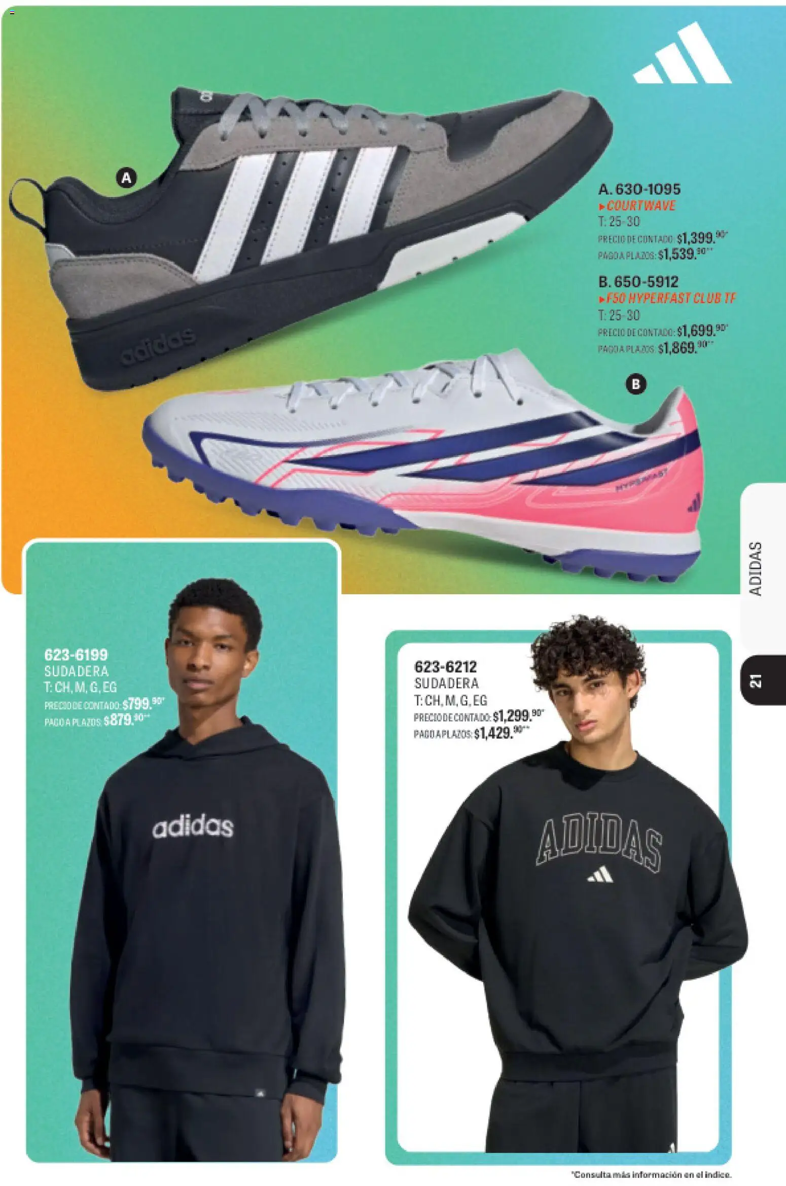 Nuevas ofertas de Andrea válidas en toda la República Mexicana desde el 09/08/2026. ¡Encuentra las mejores ofertas en Andrea catálogo Deportivo Completo! | Página: 21 | Productos: Sudadera