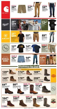 Preview of Rural King weekly ads valid from 11.06.2026 | Page: 4 | Products: Workwear, Pants, Shorts, Boots