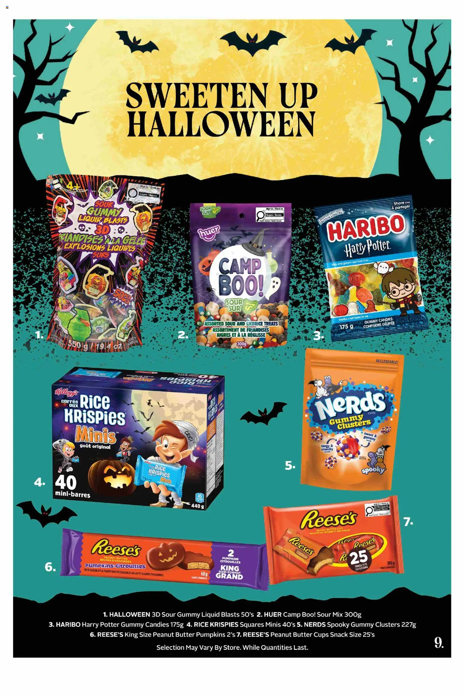 Rexall flyer valid from Sep 18, 2026 | Page: 9 | Products: Rice, Candies, Peanut butter, Milk