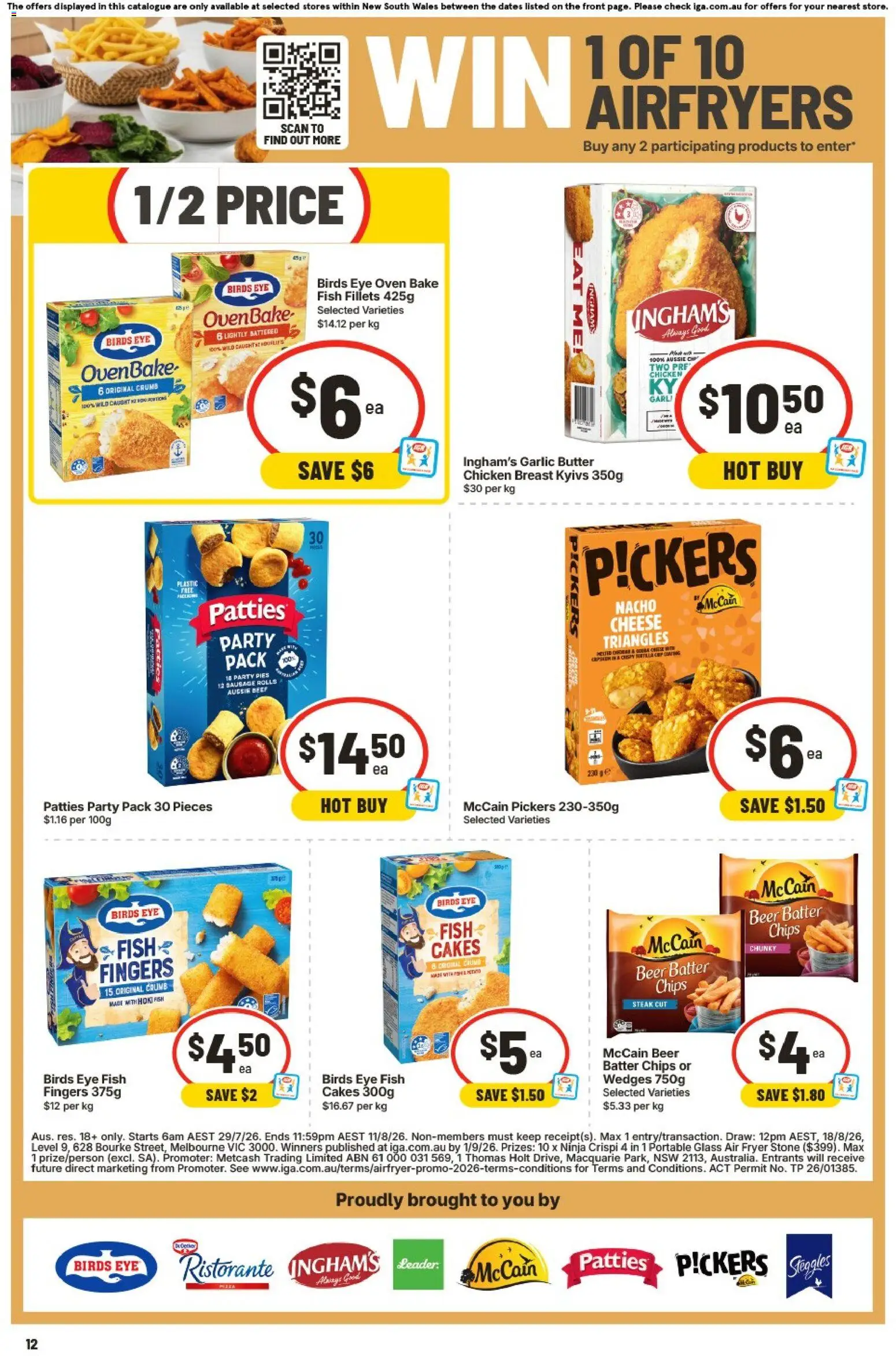 IGA catalogue - valid from 05/08/2026 | Page: 12 | Products: Cheese, Steak, Garlic, Pies