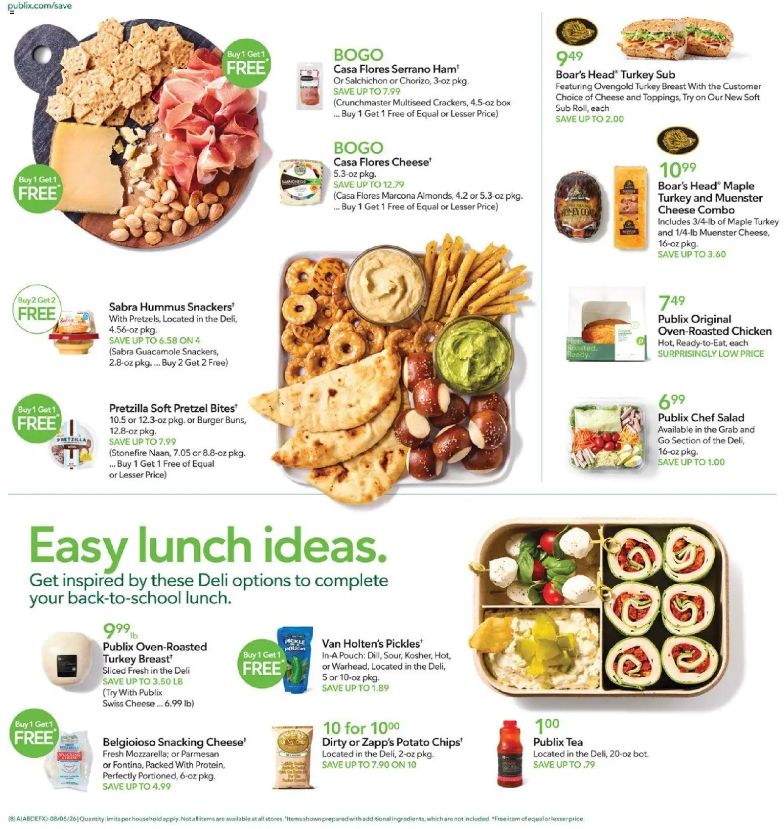 Publix Weekly Ad - valid from 08/05/2026 | Page: 8 | Products: Box, Cheese, Chips, Salad