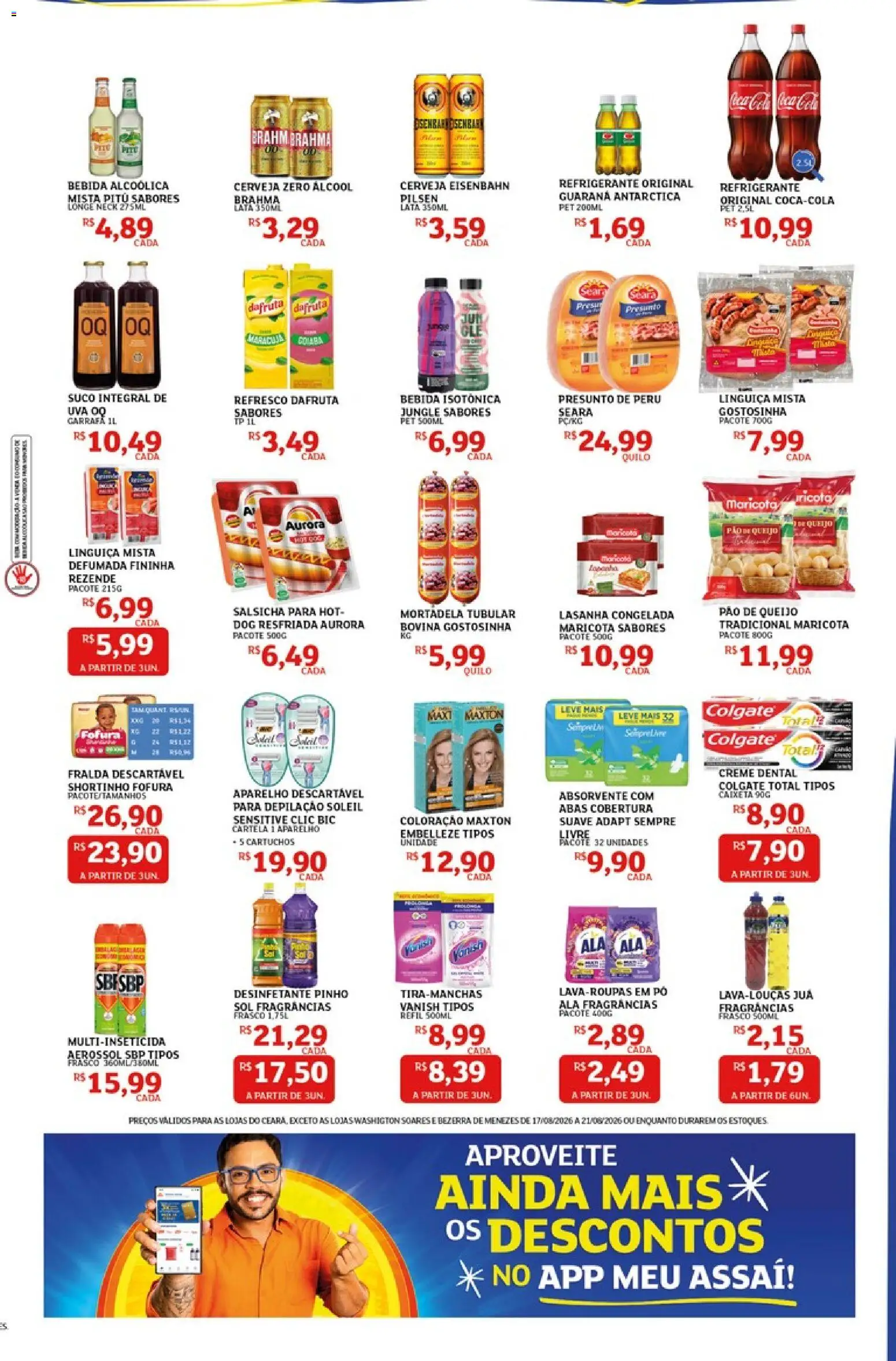 Assaí Atacadista Folheto - válido de 17/08/2026 | Página: 3 | Produtos: Refresco, Guaraná, Eisenbahn, Creme dental