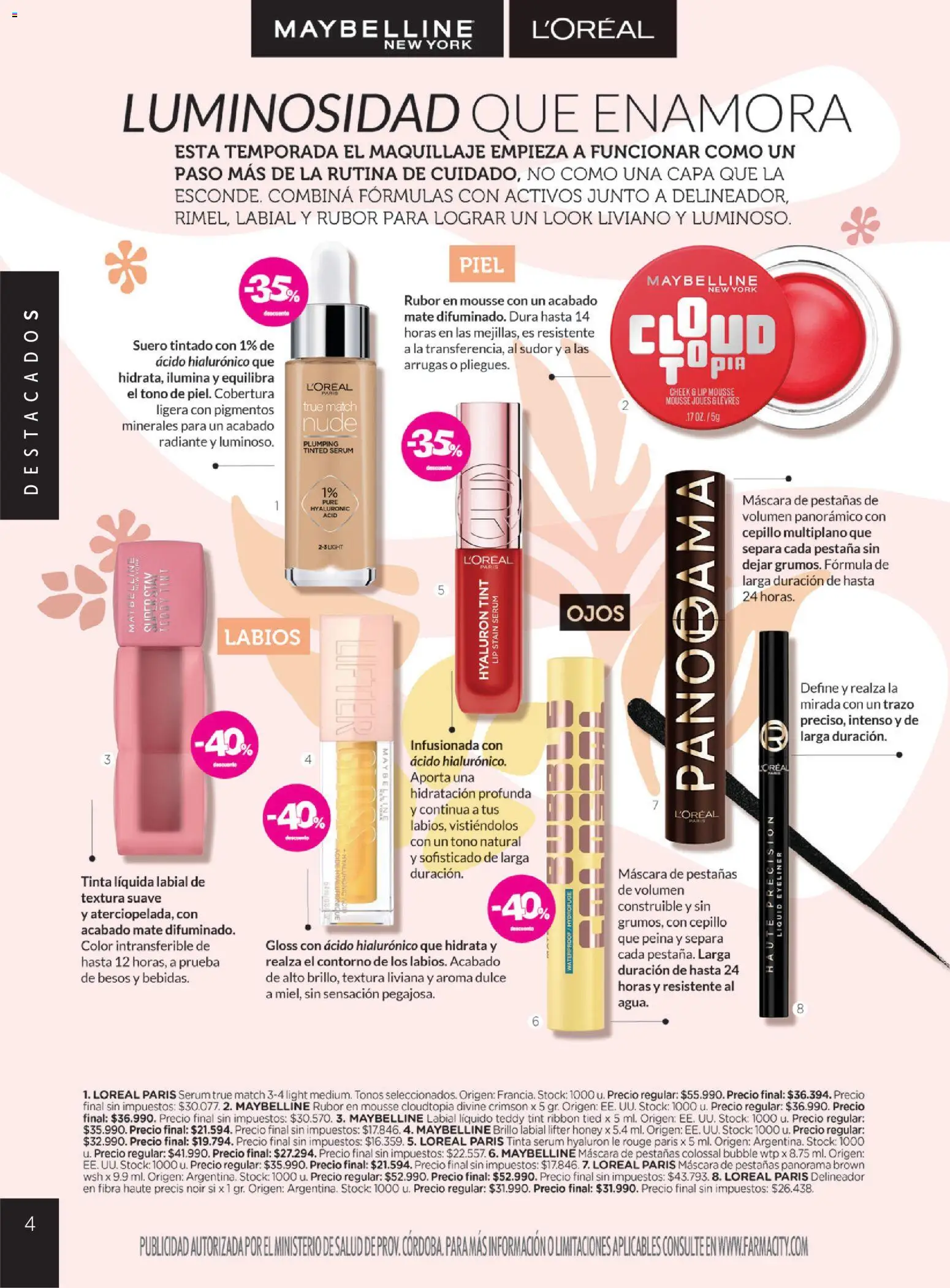 Farmacity catálogo │ válido desde el 01/09/2026 | Página: 4 | Productos: Mate, Serum, Contorno, Mousse