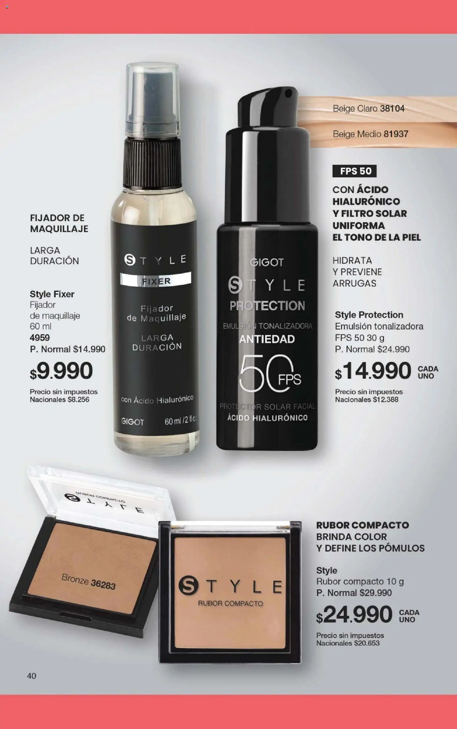 Gigot catálogo 11 │ válido desde el 01/07/2026 | Página: 46 | Productos: Maquillaje, Protector solar, Fijador, Emulsión