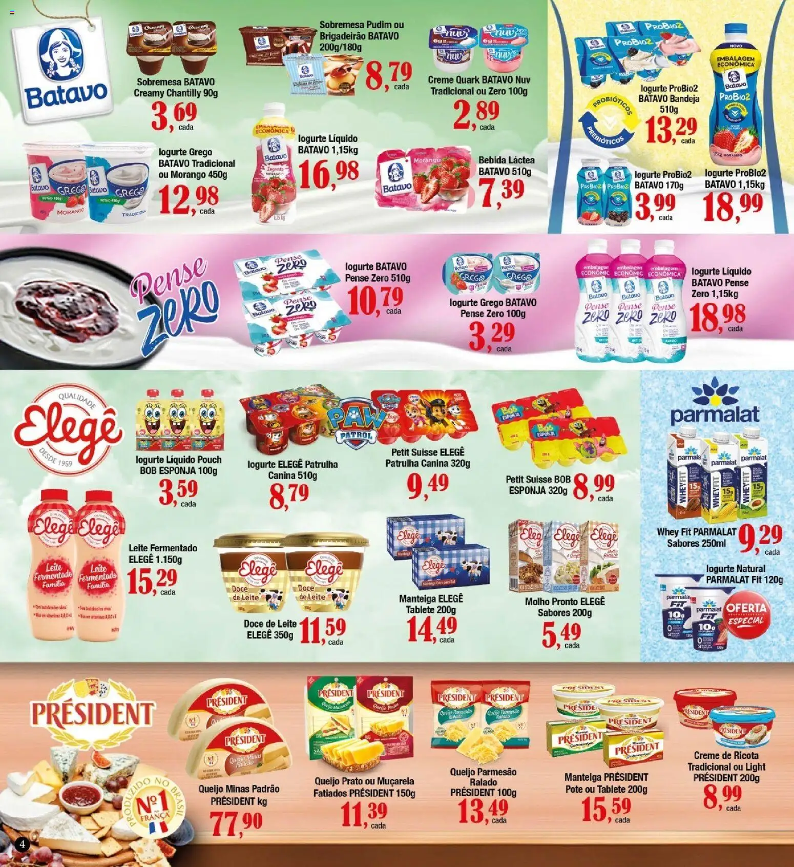 Supermercados Unidos Folheto - válido de 16.05.2026 | Página: 4 | Produtos: Leite, Parmesão, Bandeja, Leite fermentado