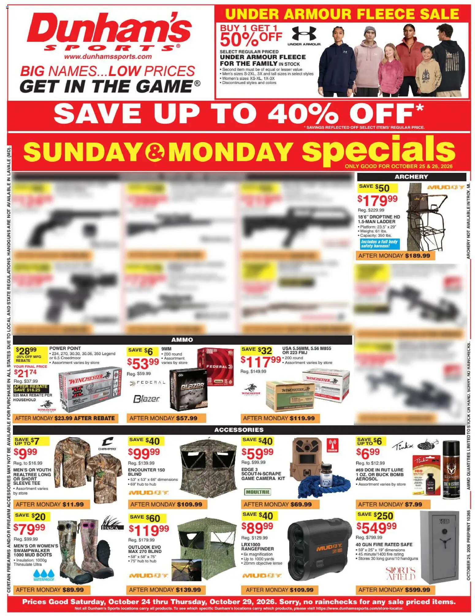Dunham's Sports Weekly Ad - valid from 10/23/2026 | Page: 1