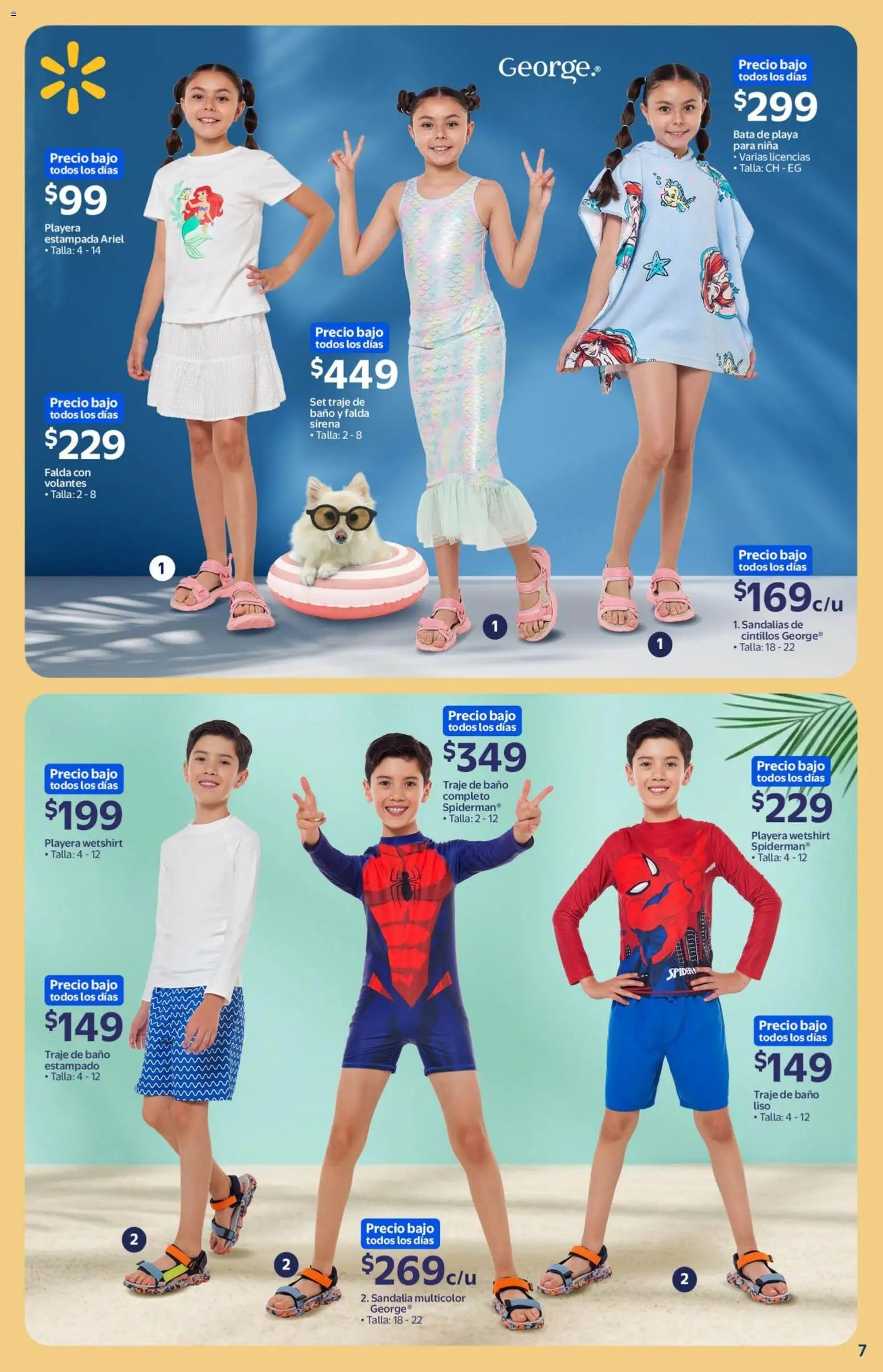 Nuevas ofertas de Walmart válidas en toda la República Mexicana desde el 04.06.2026. ¡Encuentra las mejores ofertas en Walmart folleto Colección Verano 2026! | Página: 7 | Productos: Playera, Falda, Sandalias, Bata