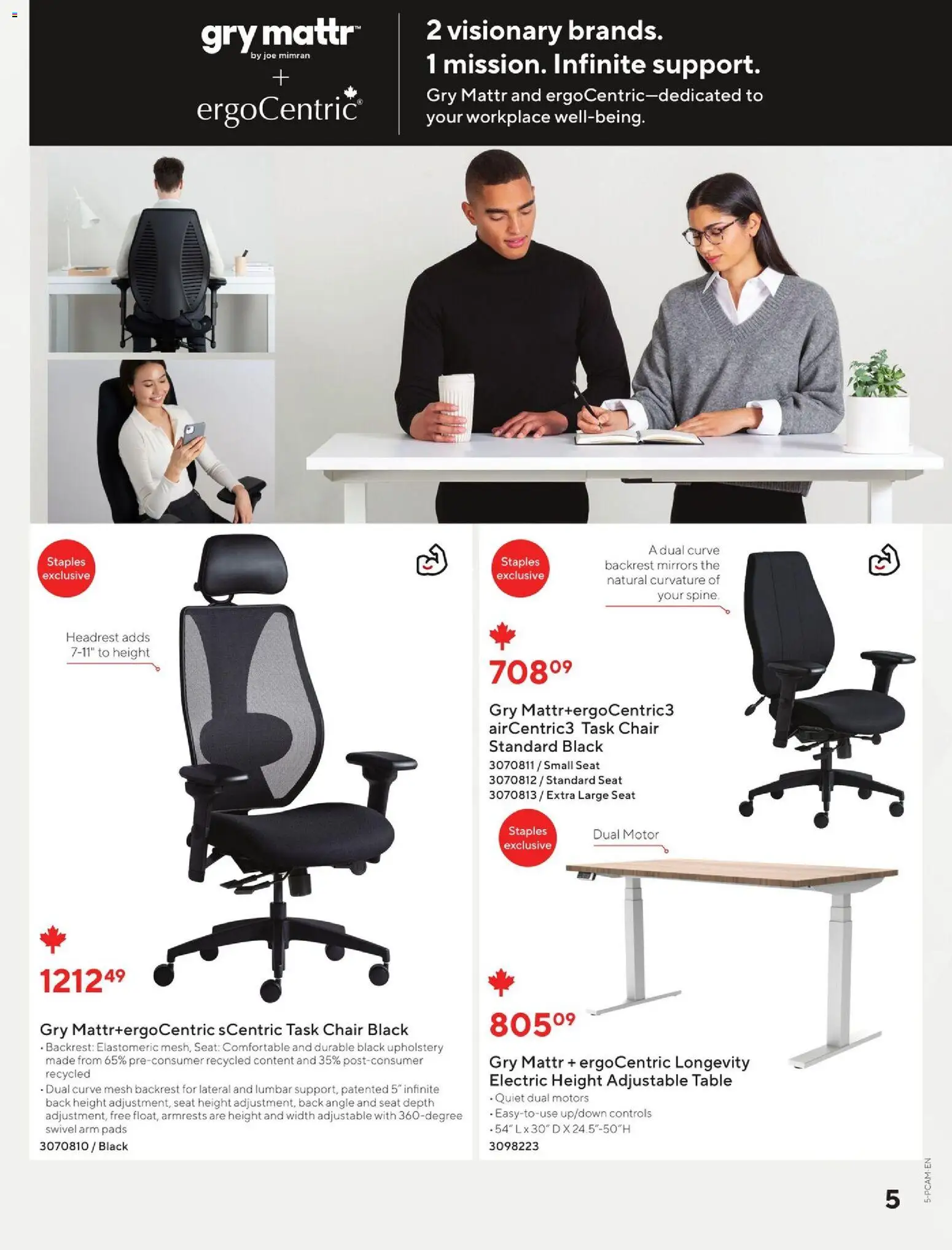 Staples flyer valid from Aug 12, 2026 | Page: 5 | Products: Table, Chair