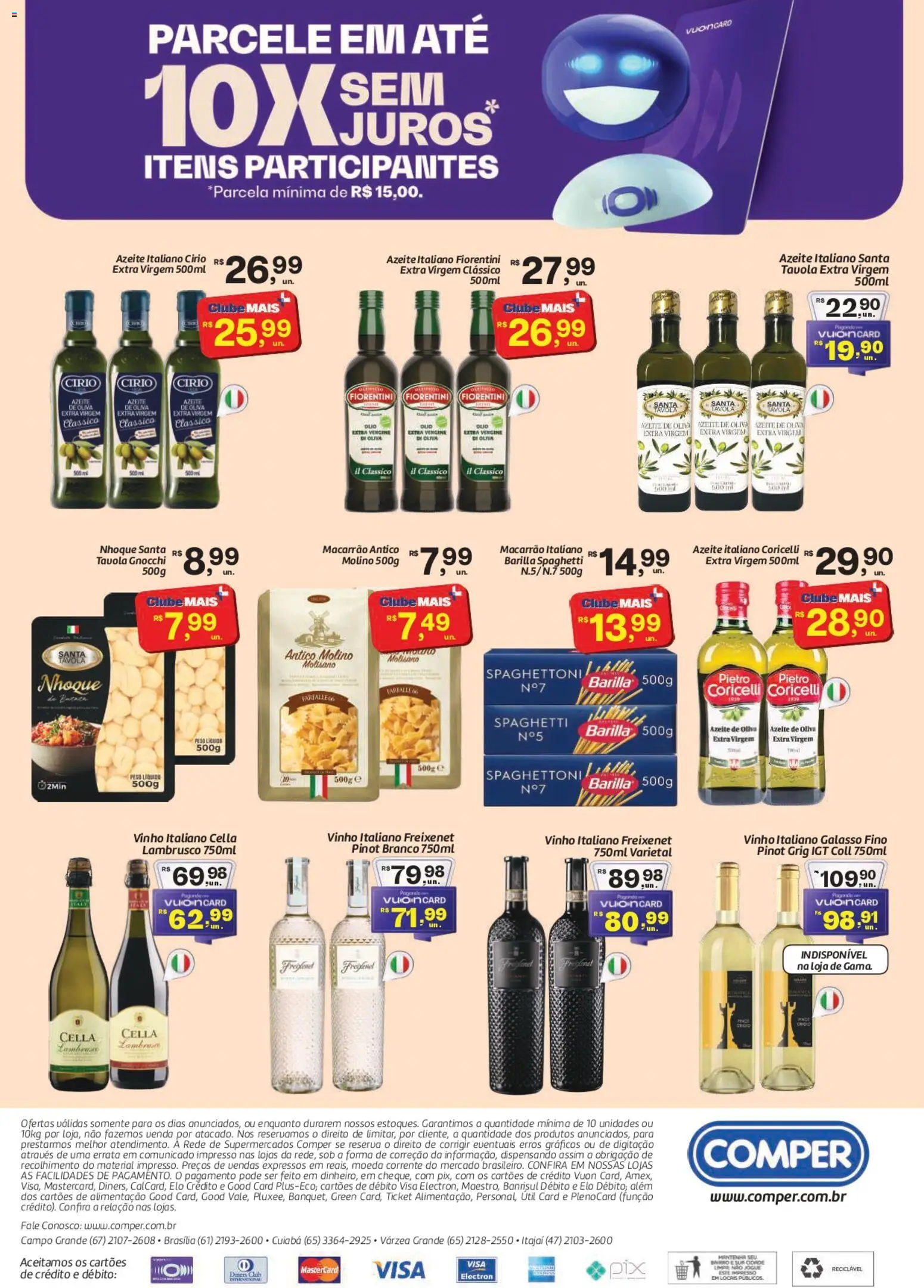 Comper Folheto - válido de 13/08/2026 | Página: 2 | Produtos: Barilla, Vinho, Macarrão, Nhoque