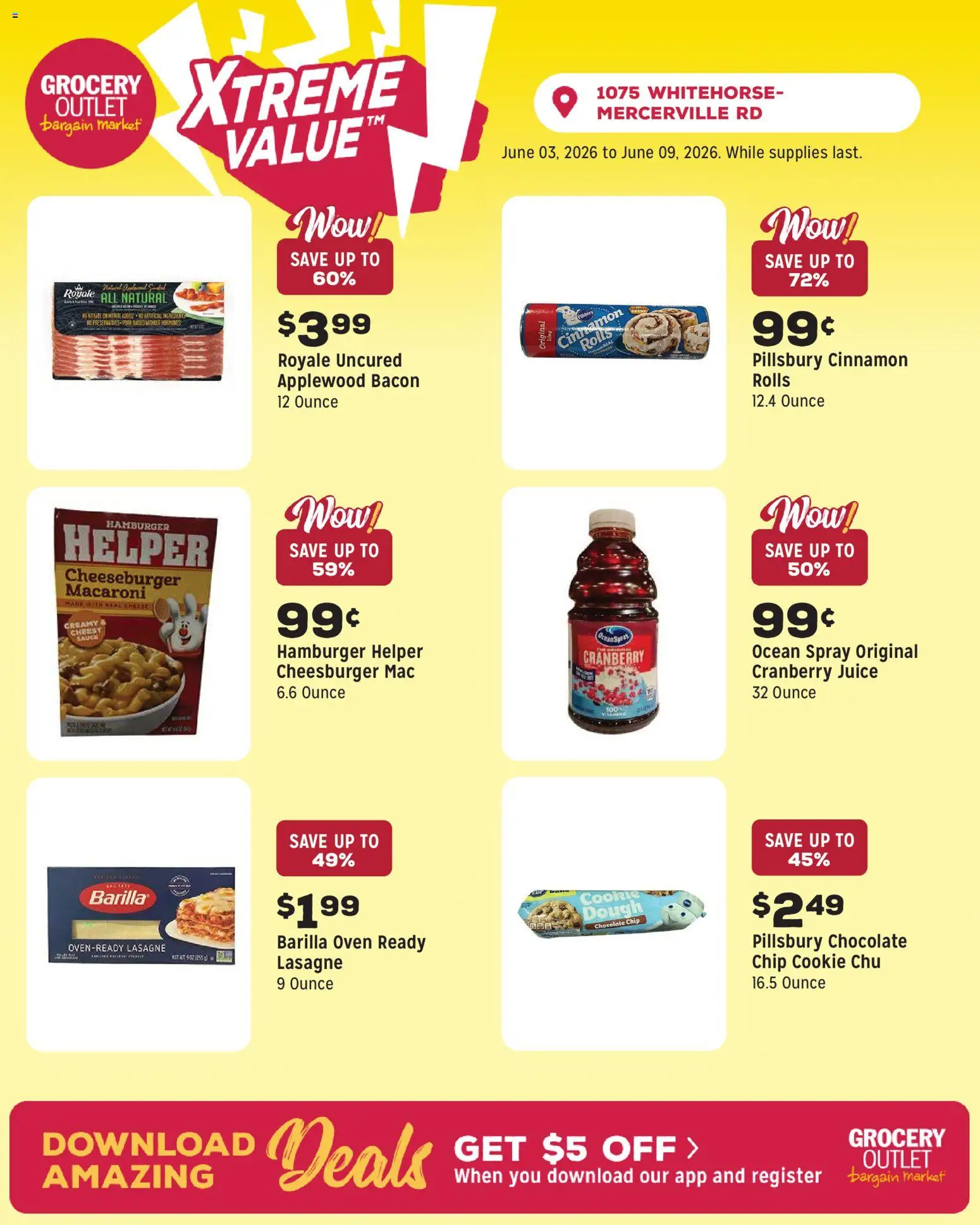 Grocery Outlet Weekly Ad - NJ - valid from 03.06.2026 | Page: 5 | Products: Chocolate, Juice, Chocolate Chip, Oven